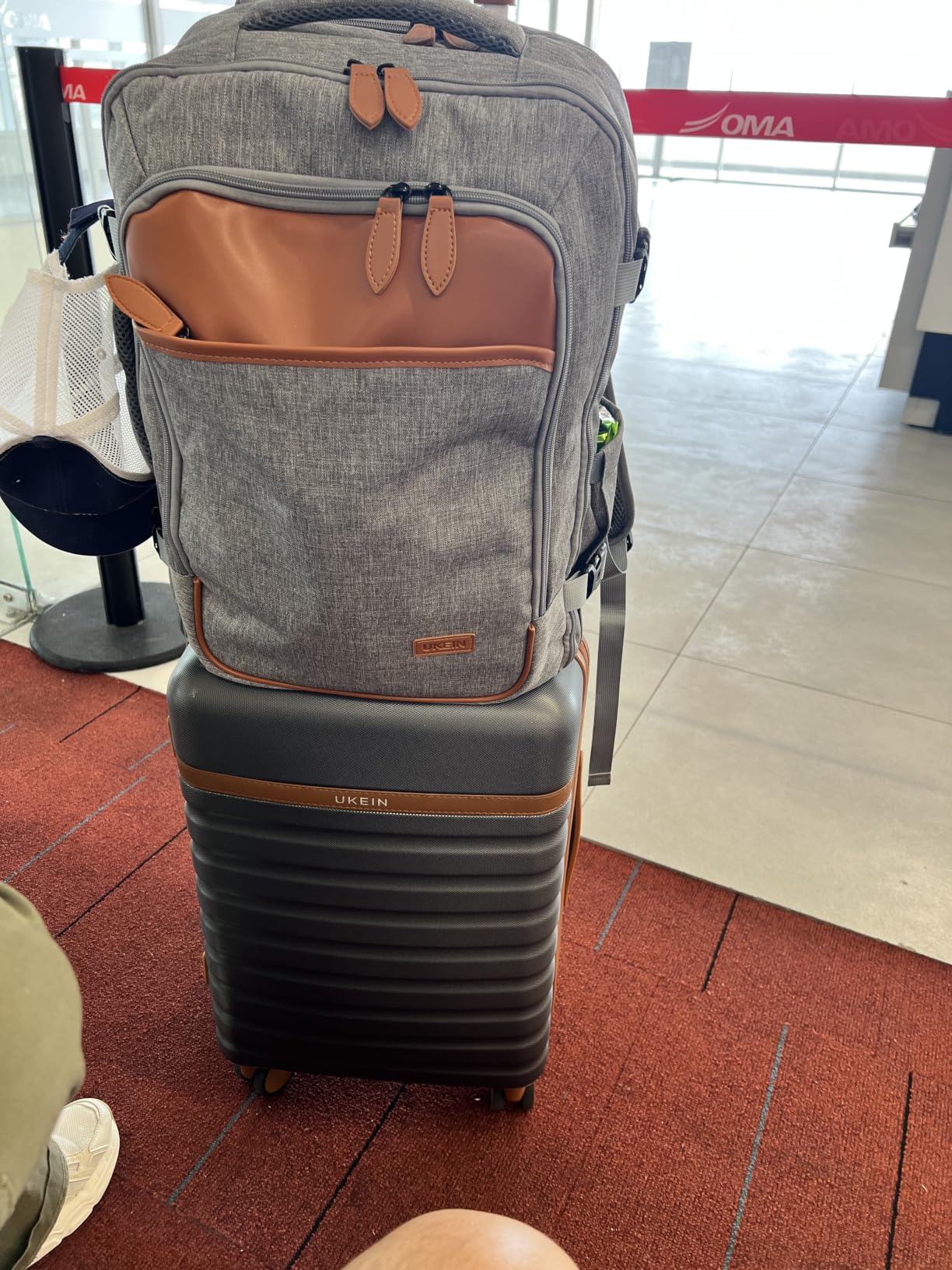 UKEIN Luggage Sets 3Piece, Carry On Luggage 20in Suitcase Set With Backpack | Carry On Suitcase with Spinner Wheels, PC Durable Hardside with TSA Lock, YKK Zippers, 22x14x9 Airline Approved For Travel customer photo 2