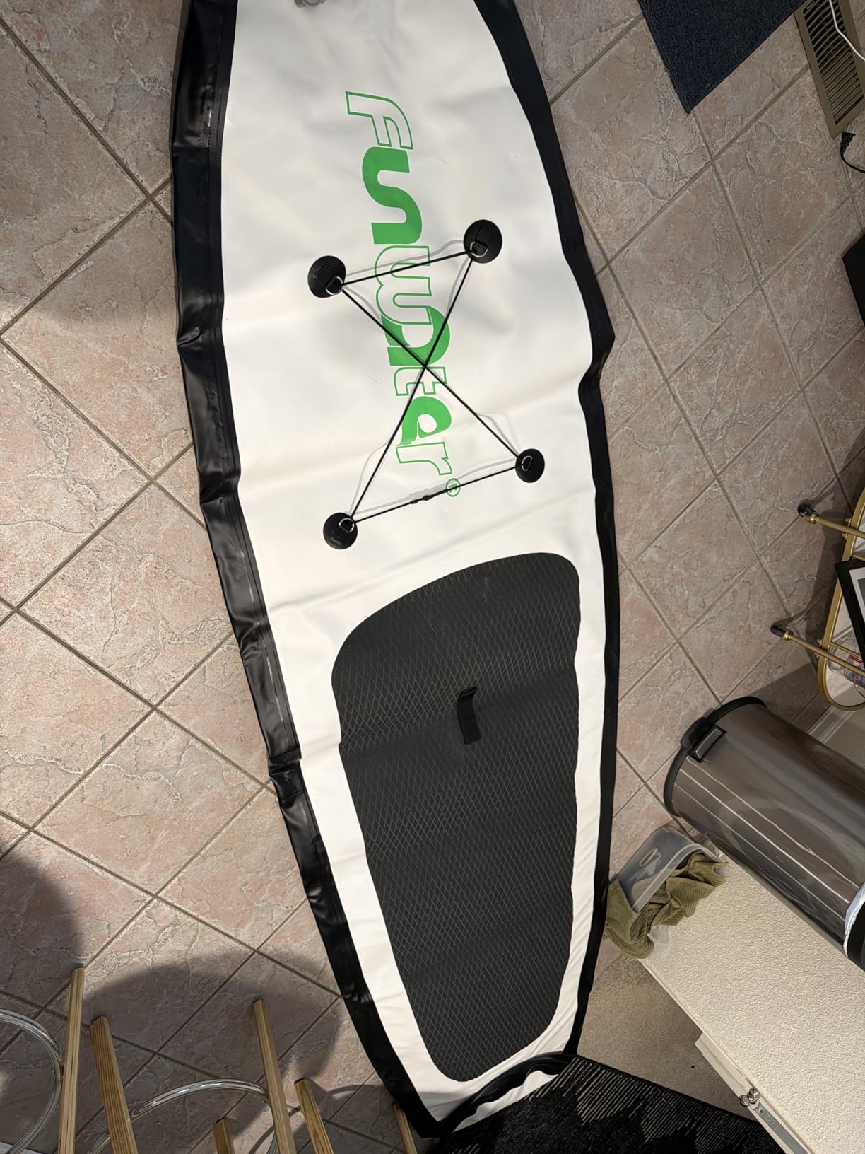 FunWater Inflatable Stand Up Paddle Board with Beginners SUP Accessories | 10'6'' SUP, Anti-Slip EVA Deck, Versatile Yoga/Big Fin Inflatable Paddle Boards for Adults & Youth of All Skill Levels customer photo 1