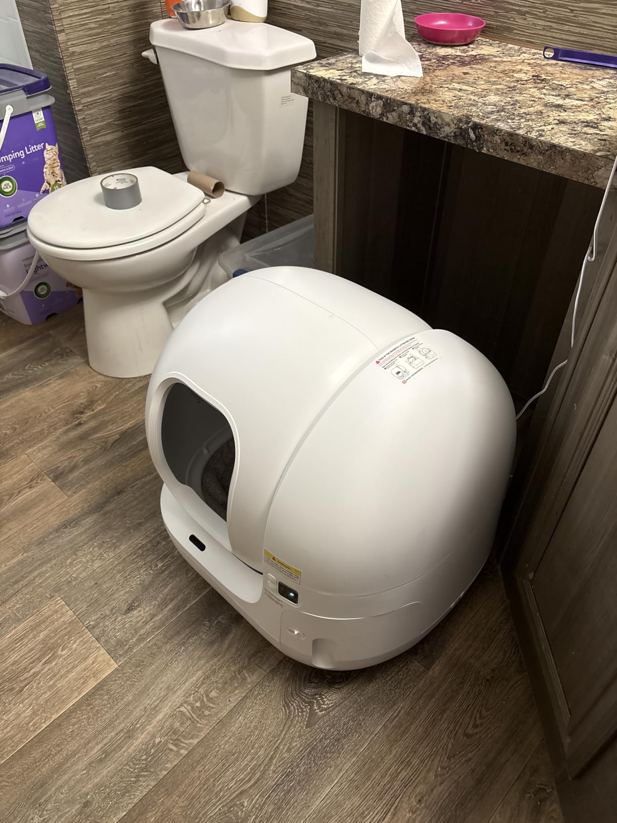 PETKIT PuraMax 2 Automatic Self-Cleaning Cat Litter Box, App Control Litter Box with Safety Sensors, Odor Free & Anti-Leakage Basic Bundle Includes Trash Bags, 2.4G WiFi & Low Entrance customer photo 1
