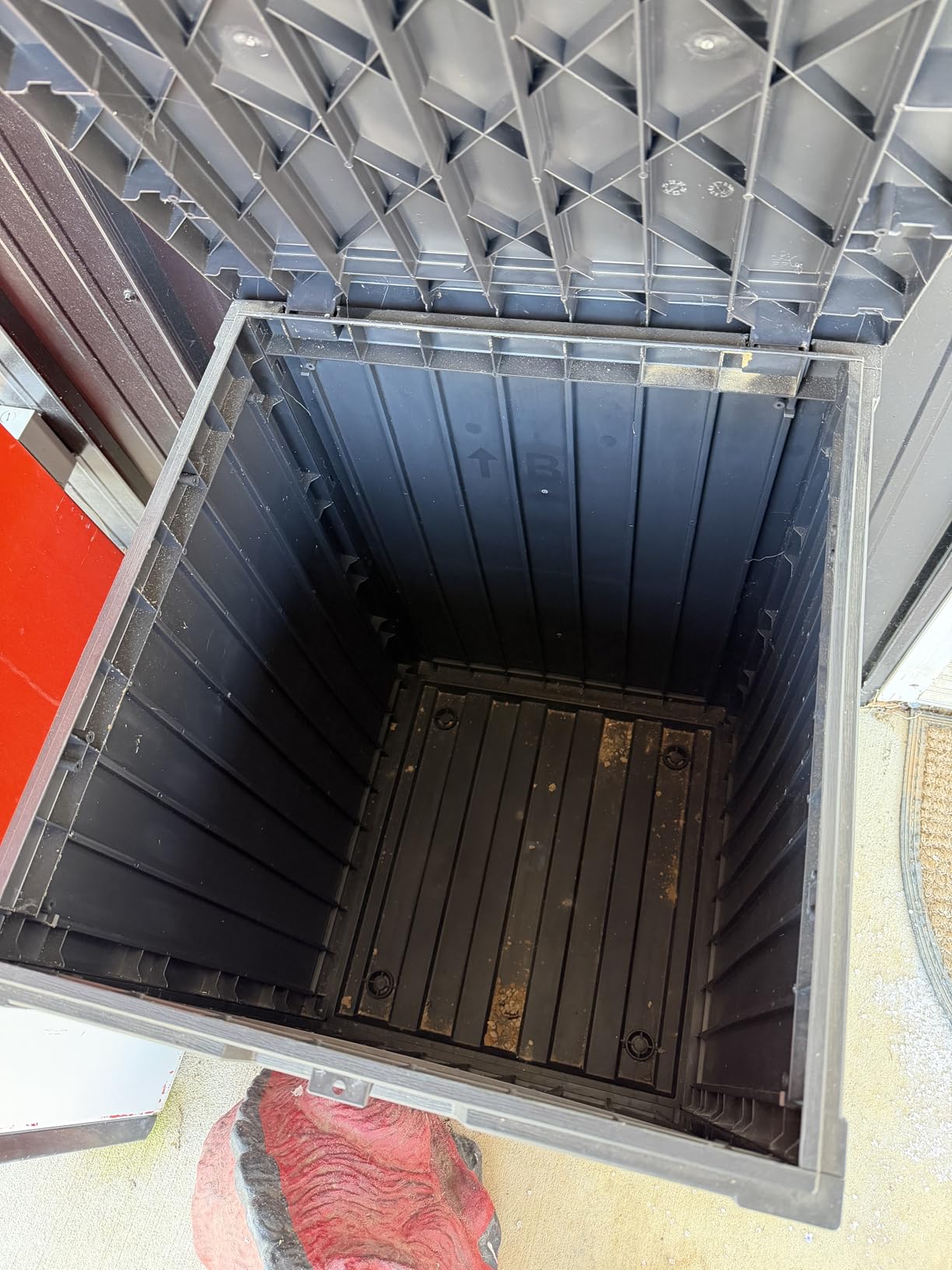 Package Delivery Box for Outside with Sign, 48 Gallon Storage with Lockable Secure, Large Double Wall Resin Outdoor Package Delivery Waterproof customer photo 2
