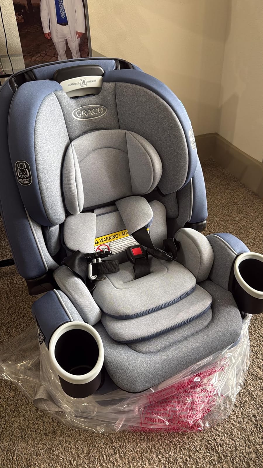 Graco 4Ever DLX 4-in-1 Baby Car Seat, Infant to Toddler Car Seat, 10 Years of Use, Rear-Facing, Forward-Facing, Highback Booster, and Backless Booster Seat Modes, Charlie customer photo 2