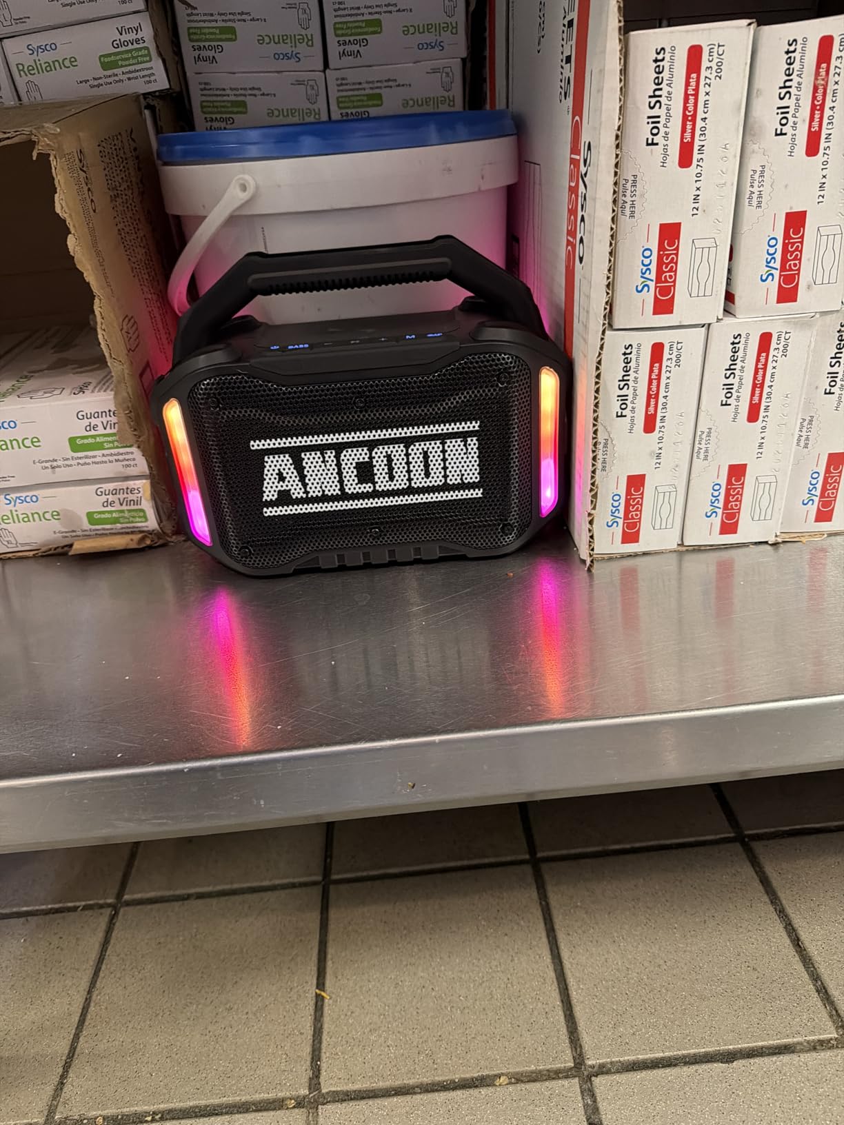 ANCOON Speakers Bluetooth Wireless: 80W(Peak) Loud Speaker with Bass, 20H Playtime, IPX6 Waterproof, Large Jobsite Speakers for Work, Outdoor, Workshop, Garage, Portable Speaker with TWS (Black) customer photo 2