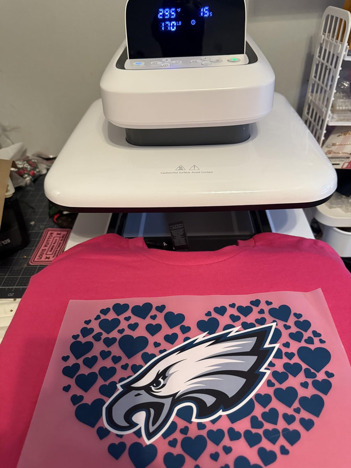 HTVRONT Auto Heat Press 2 - Adjustable Pressure Heat Press Machine 15X15 | Heats Up Fast & Evenly for HTV, Sublimation, Heat Transfer Projects customer photo 1