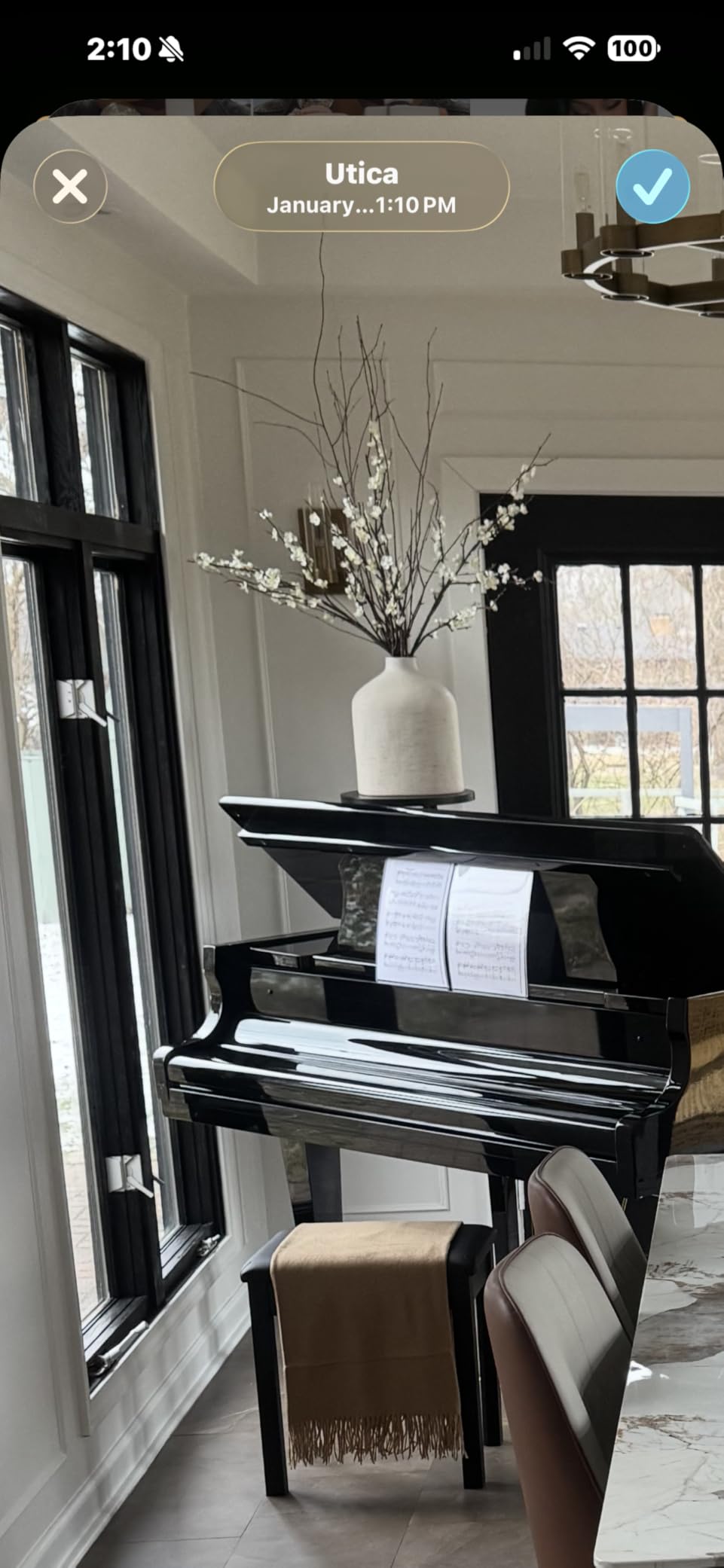 Sanpuli Solid Wood Piano Bench with Storage, Piano Stool and Padded Cushion, Keyboard Bench with Bookcase, Piano Chair and Piano Seat with High-Density Sponges customer photo 1