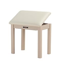 Sanpuli Solid Wood Piano Bench with Storage, Piano Stool and Padded Cushion, Keyboard Bench with Bookcase, Piano Chair and Piano Seat with High-Density Sponges customer photo 2