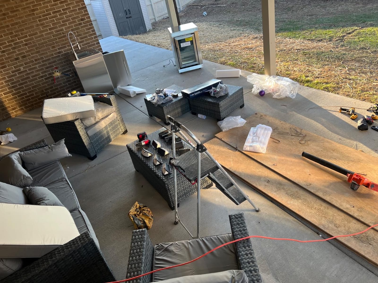 KoolMore Reserve Outdoor Kitchen Island with 6 Burner Grill and a Side Burner, Sink, Storage Cabinet and Beverage Refrigerator, CSA Listed in Stainless-Steel customer photo 2