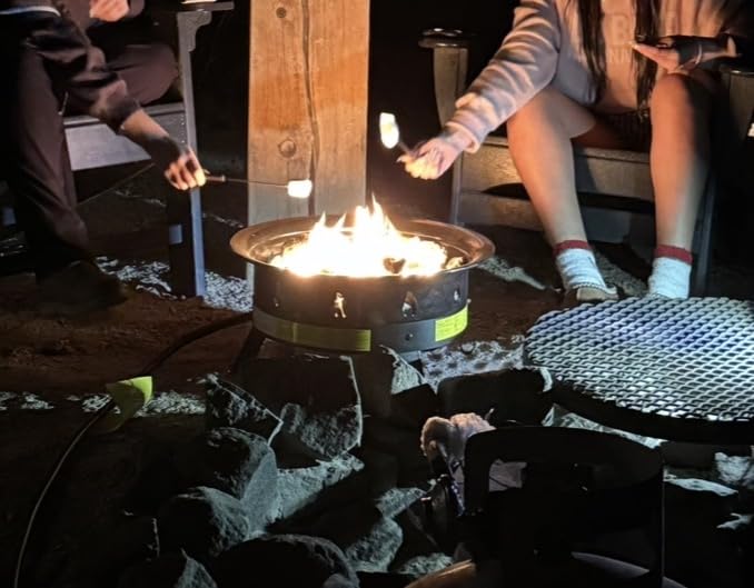 Ciays 19 Inch Smokeless Firepit, Portable for Outside Camping, Black | with Steel Grill Rack, Fire Poker, and Bag, Easy Setup and Storage, Wood Burning customer photo 1