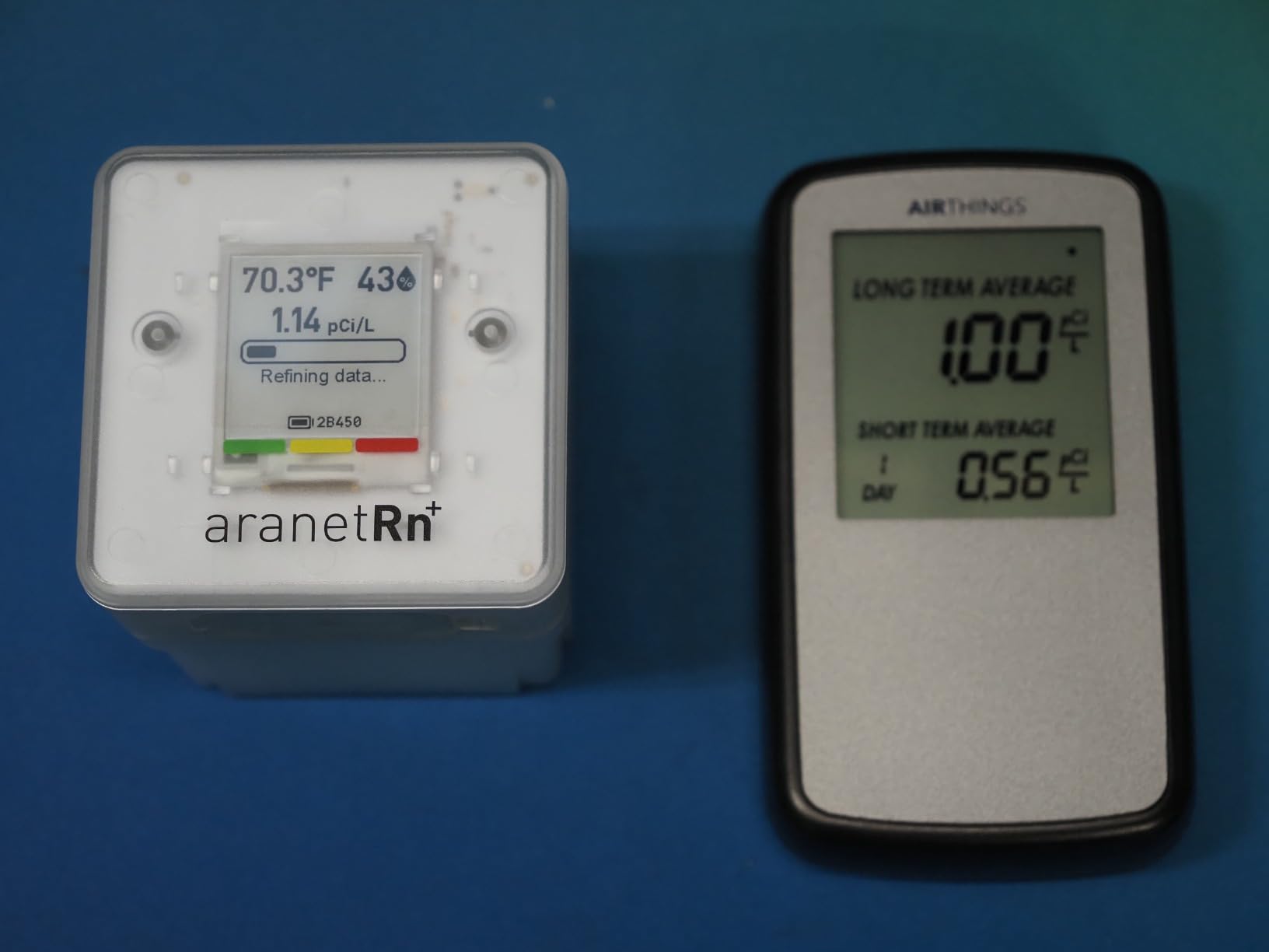 Radon Plus Radon Detector for Home with 10-Minute Readings | E-ink display with color-coded levels, 7-year battery on 2 AA. Also tracks temperature, humidity, pressure. customer photo 2