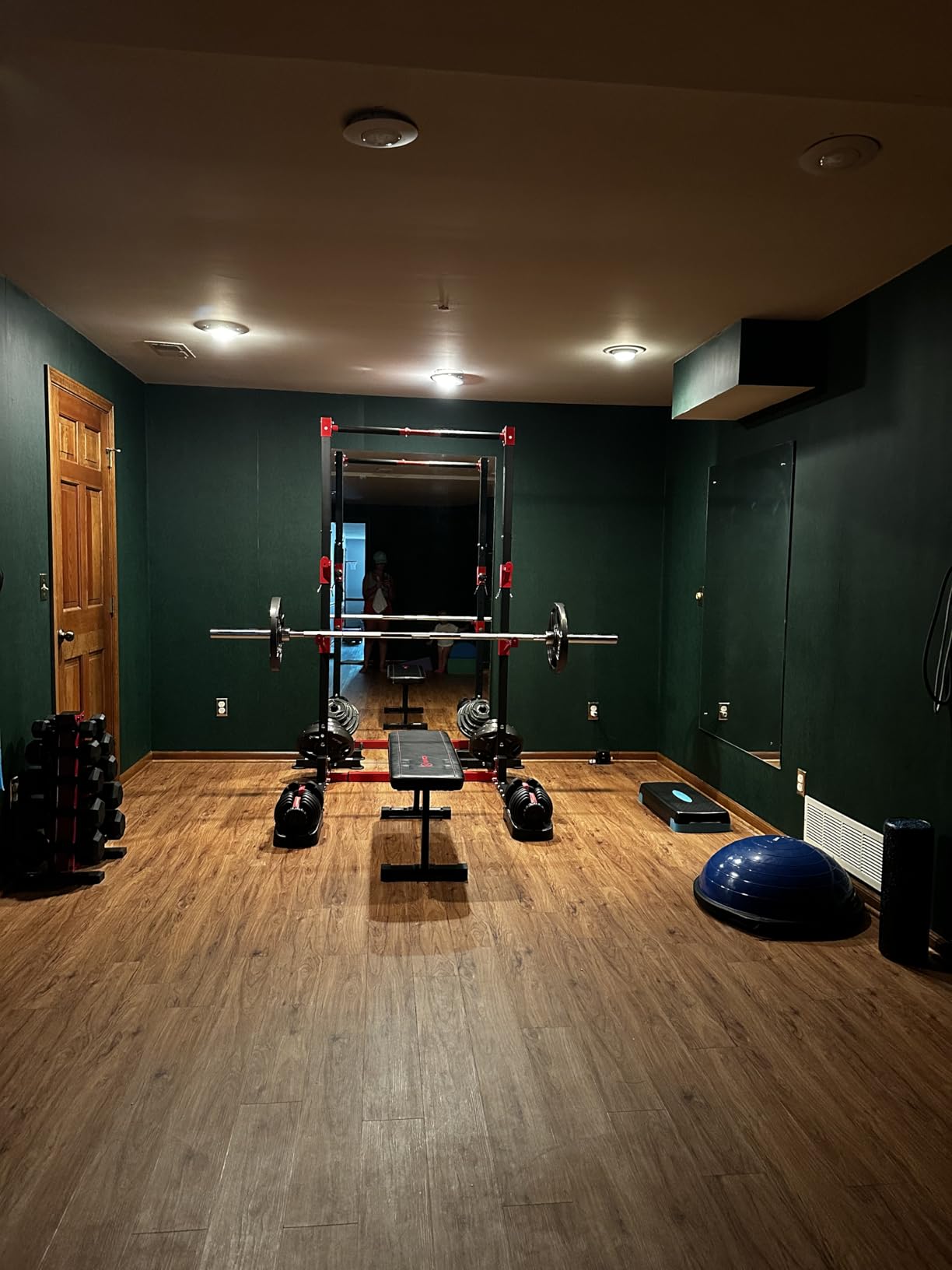YOLEO Smith Machine & Squat Rack Combo, Multi-Function Power Racks with Adjustable Width & Pull-Up Bar, Cable Crossover Power Cage, Independent Dual-Pulley System for Home Gym Garage Basement customer photo 2
