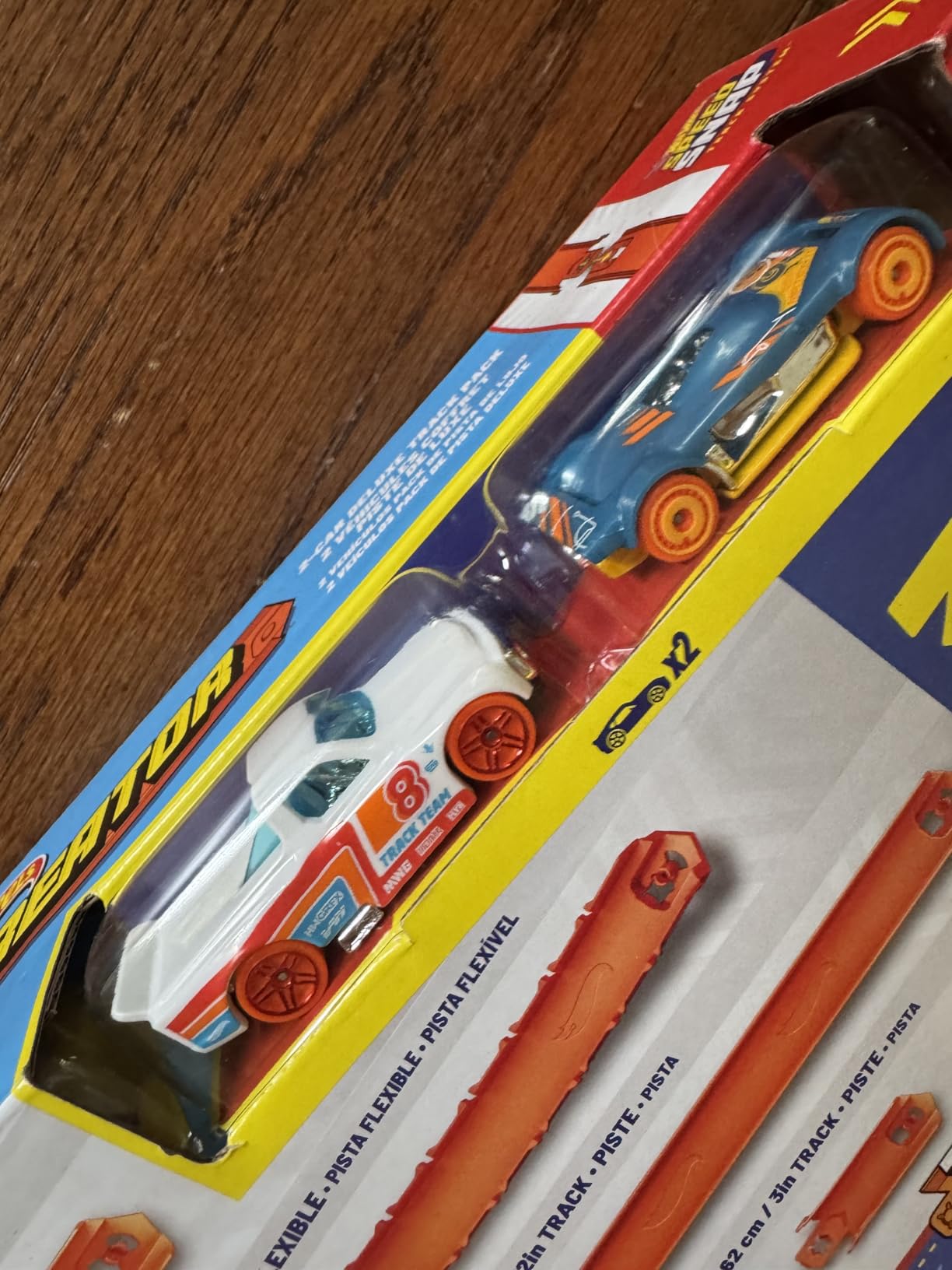 Track Creator Deluxe Pack with 2 1:64 Scale Toy Cars - 25 Feet of Speed Snap Track and Connectors customer photo 1