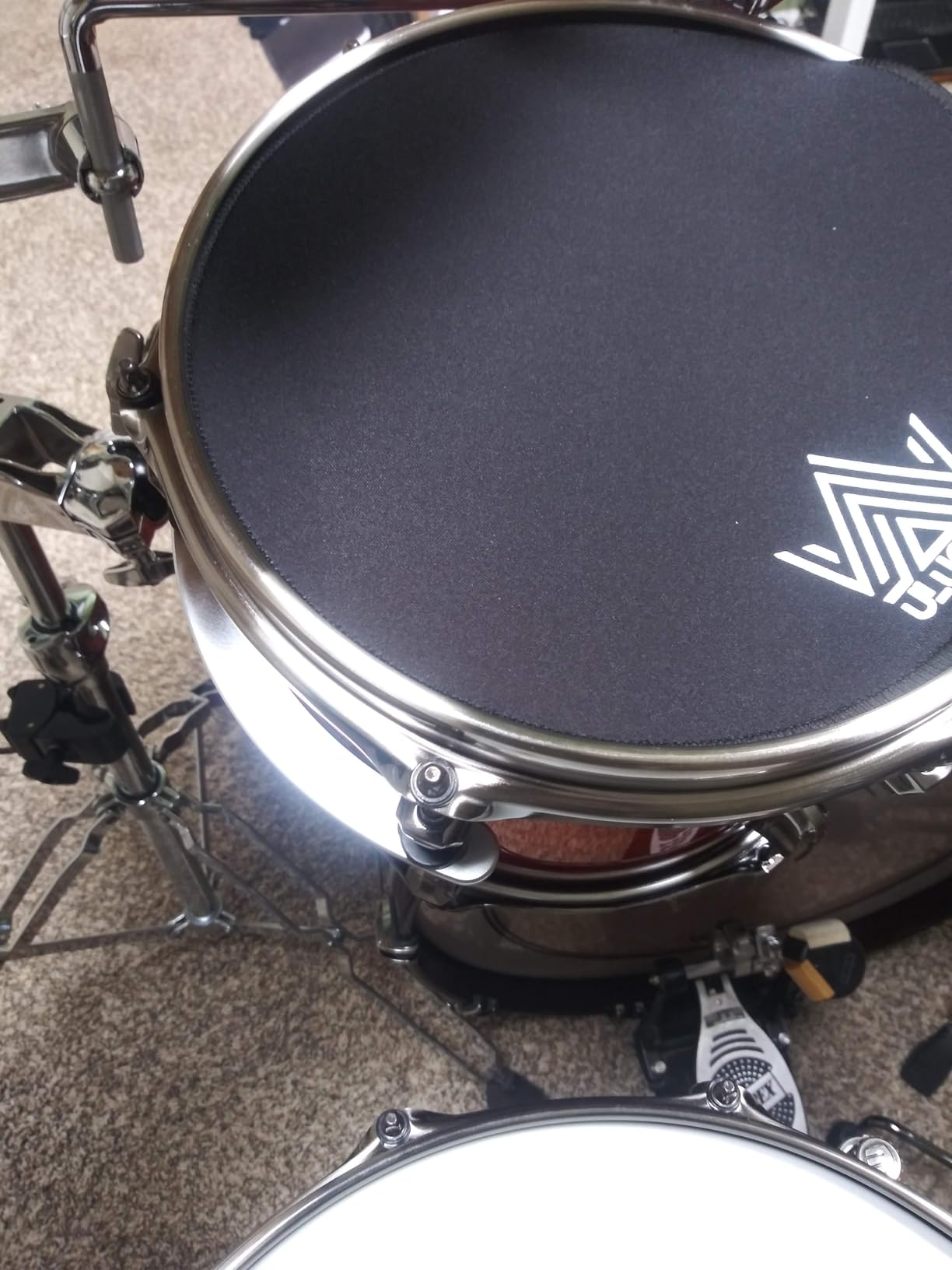 Drum Mute Pads, Drum Silencer Pads Set 16 Pieces with 4-Pcs Drum Dampening Pads and 8-Pcs Cymbal Mufflers Pads customer photo 1