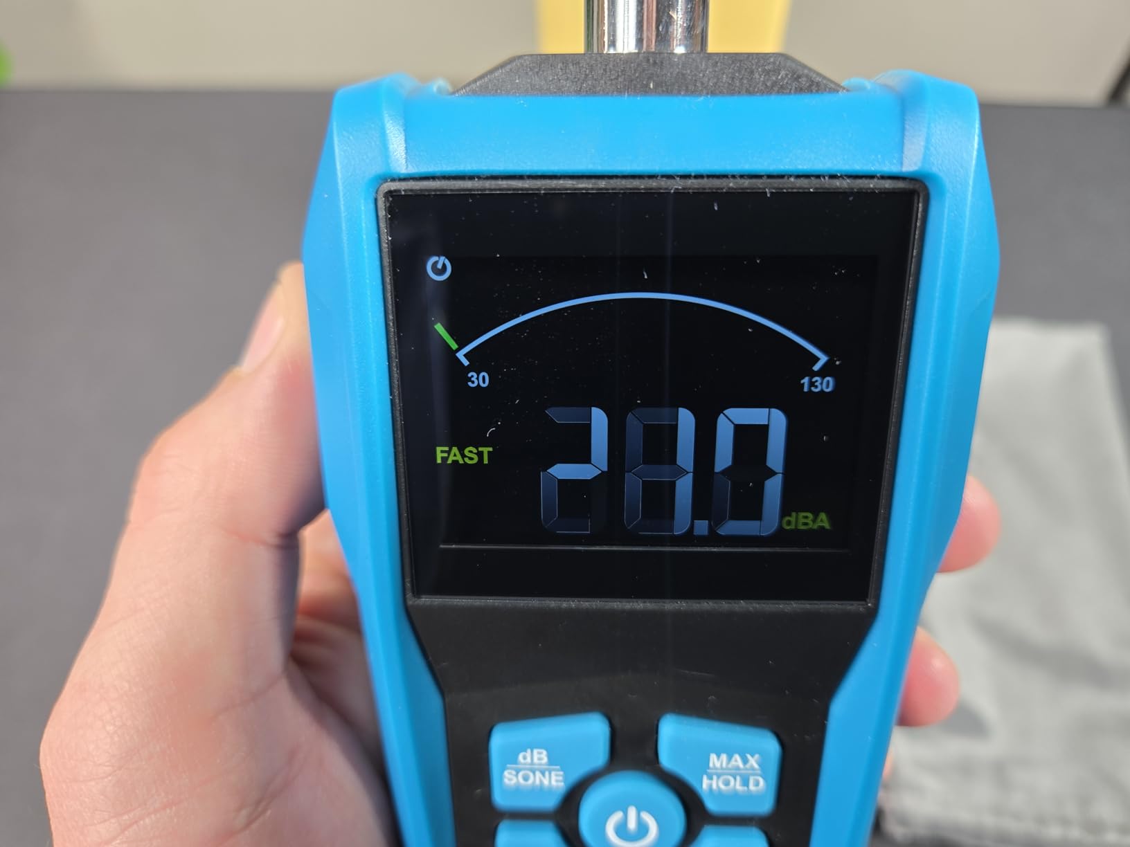 DURFICST Decibel Meter, Sound Level Meter, Noise Decibel Reader 30-130dB, Handheld DB Meter with A/C Weighted, dB/SONE, Fast/Slow, MAX/MIN, SPL Meter customer photo 1