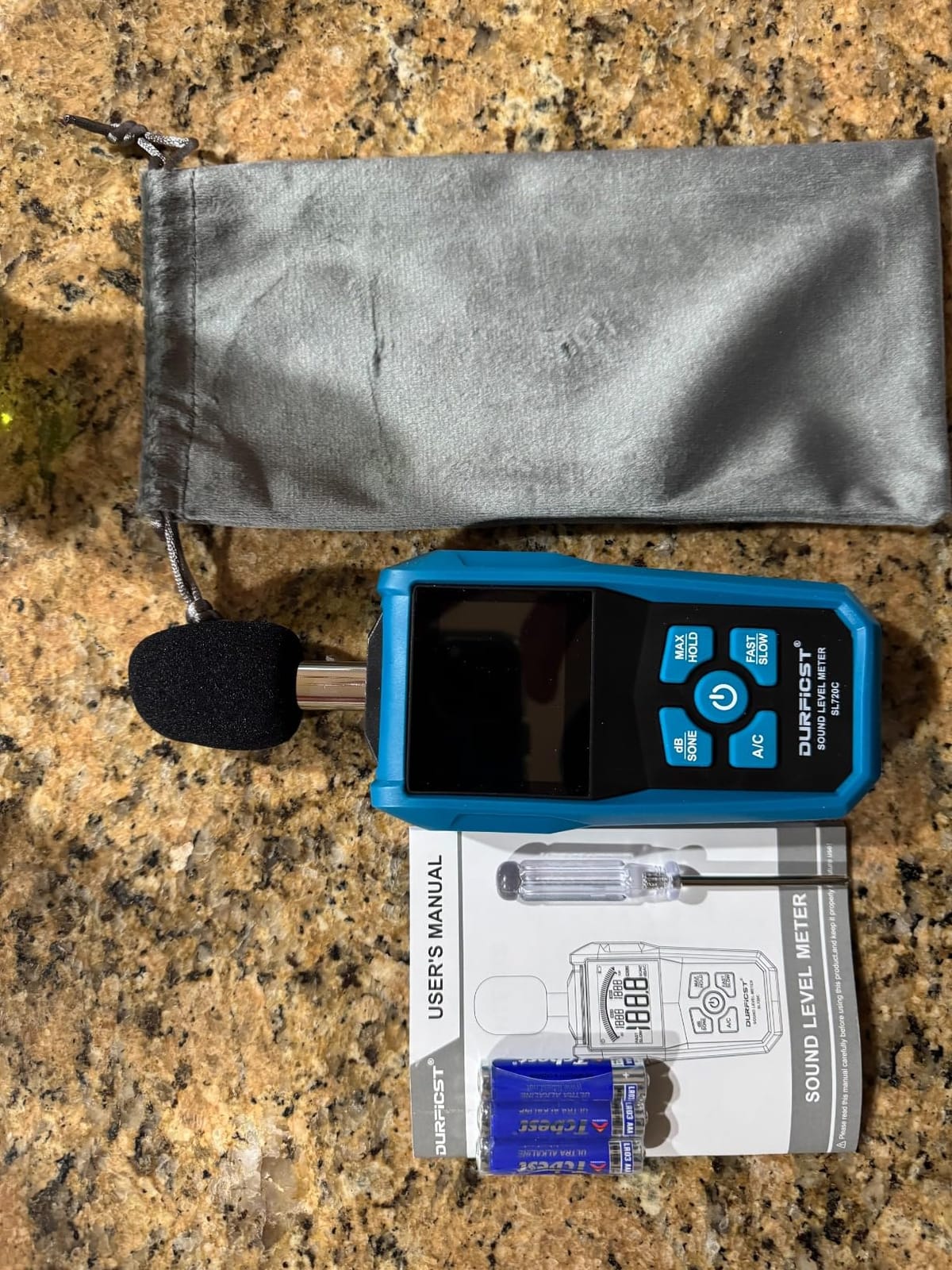 DURFICST Decibel Meter, Sound Level Meter, Noise Decibel Reader 30-130dB, Handheld DB Meter with A/C Weighted, dB/SONE, Fast/Slow, MAX/MIN, SPL Meter customer photo 2