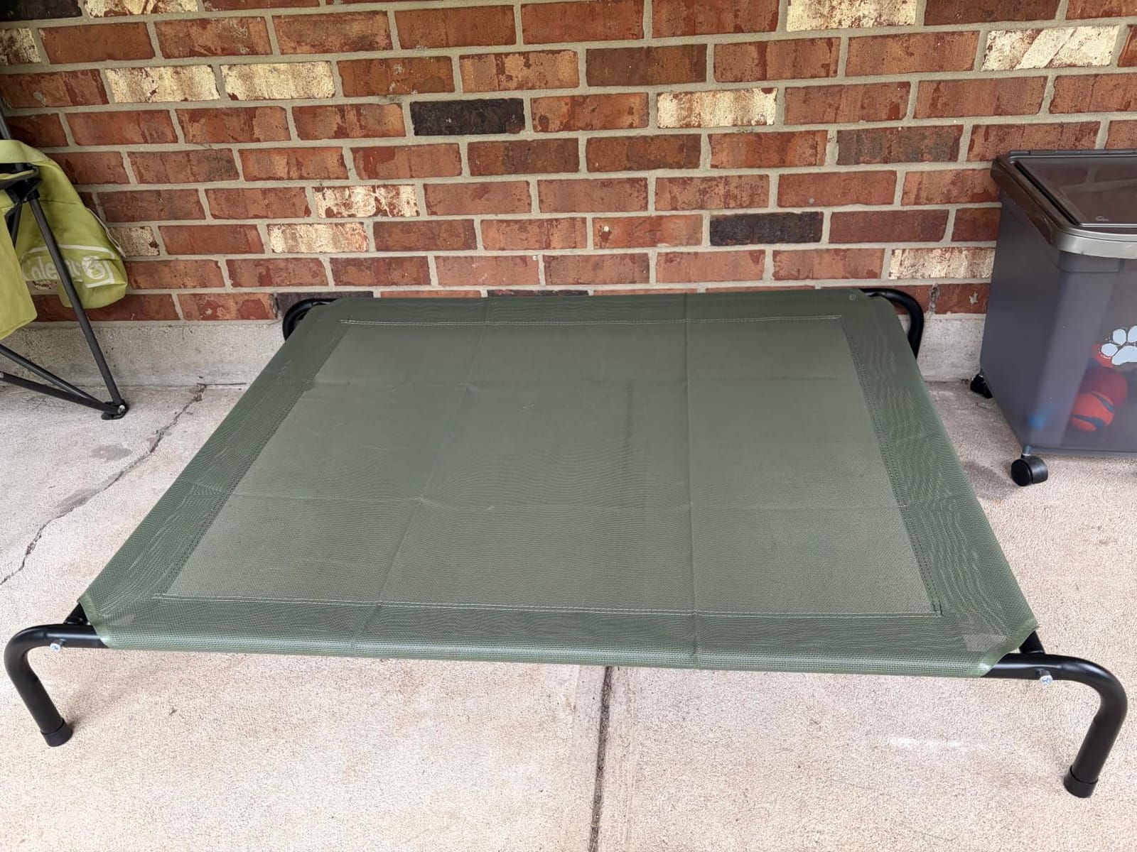 Love's cabin Elevated Cooling Dog Bed for Large Dogs, Portable Indoor & Outdoor Raised Pet Dog Cat Cot, Durable Summer Frame with Breathable Mesh, Grey, 48 inches customer photo 2