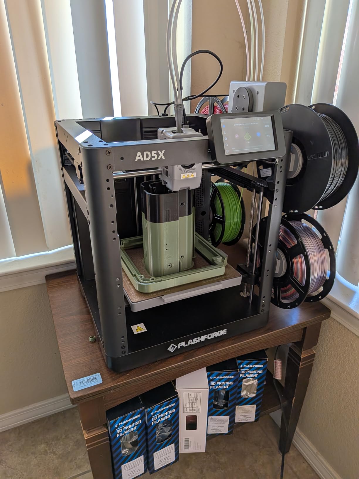 FLASHFORGE AD5X Multi-Color 3D Printer, CoreXY 600mm/s High-Speed, 1-Click Auto Leveling, 300°C Direct Drive Extruder, 220x220x220mm Build Volume, Ideal for Precision and Efficiency customer photo 2