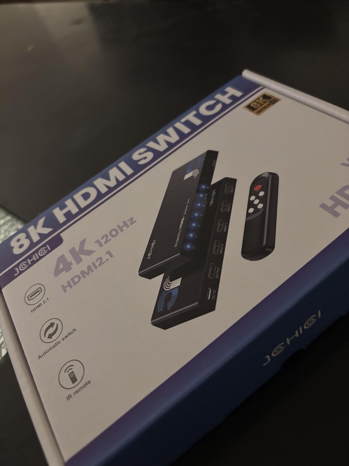 HDMI 2.1 Switch 4 in 1 Out 8K 60Hz 4K 120Hz for PS5 Xbox Apple TV | HDCP 2.3 Dolby Atmos 48Gbps. PC Roku Projector. customer photo 1
