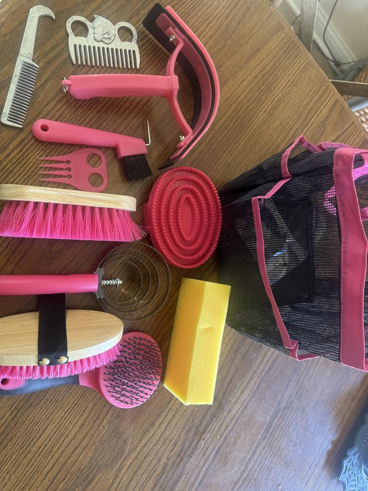 Horse Grooming Kit 13 Piece, Horse Brushes for Grooming Supplies Set with Organizer Bag, Horse Brush & Curry Comb for Effective Cleaning, Gift for Horses Riders Beginners customer photo 1