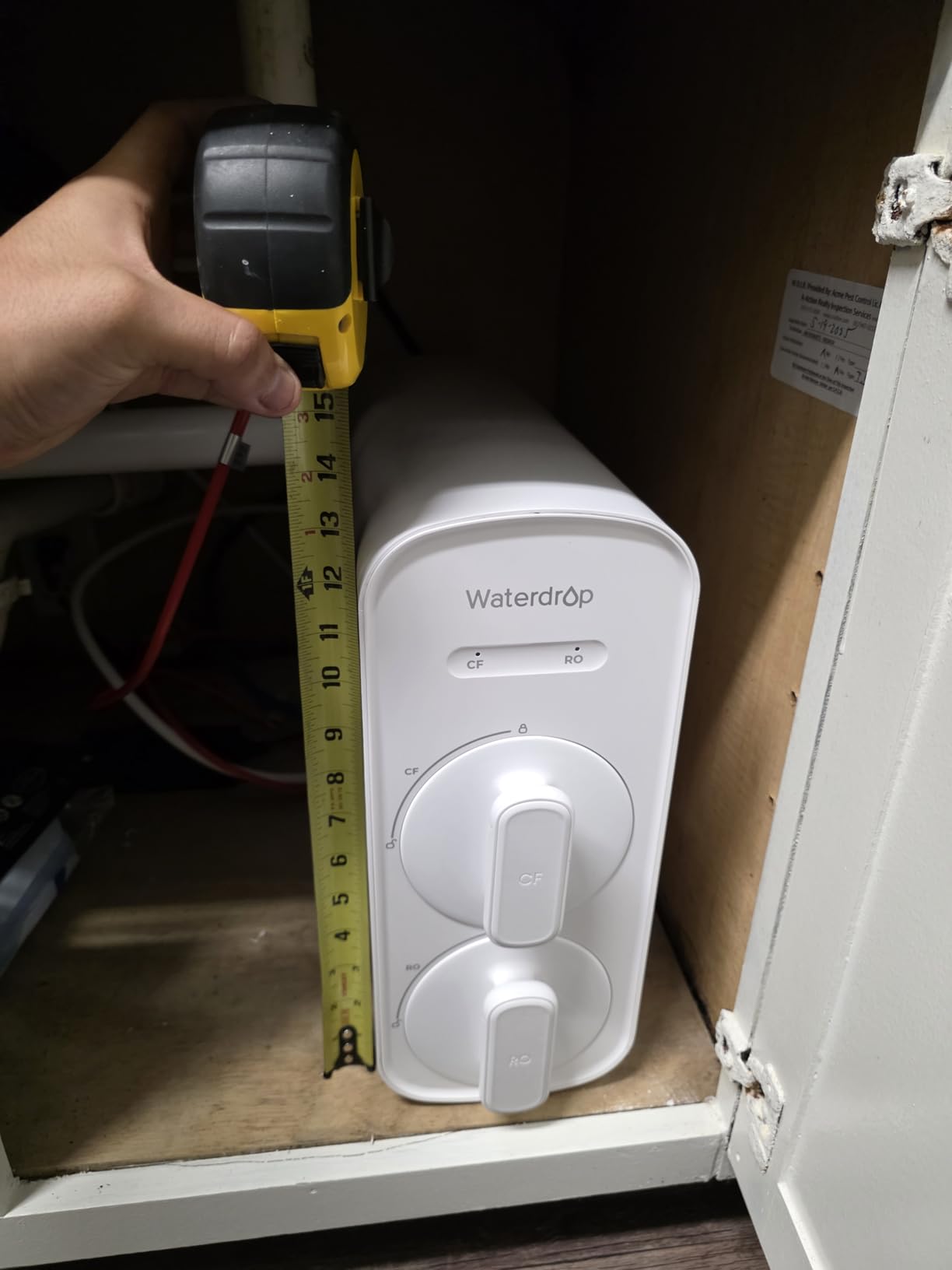 Waterdrop G5P500A Reverse Osmosis System, 8-Stage RO Filtration, Alkaline | NSF/ANSI 58 & 372 Certified, Tankless RO Water Filter, 500 GPD, 2:1 Pure to Drain, Reduce TDS customer photo 1