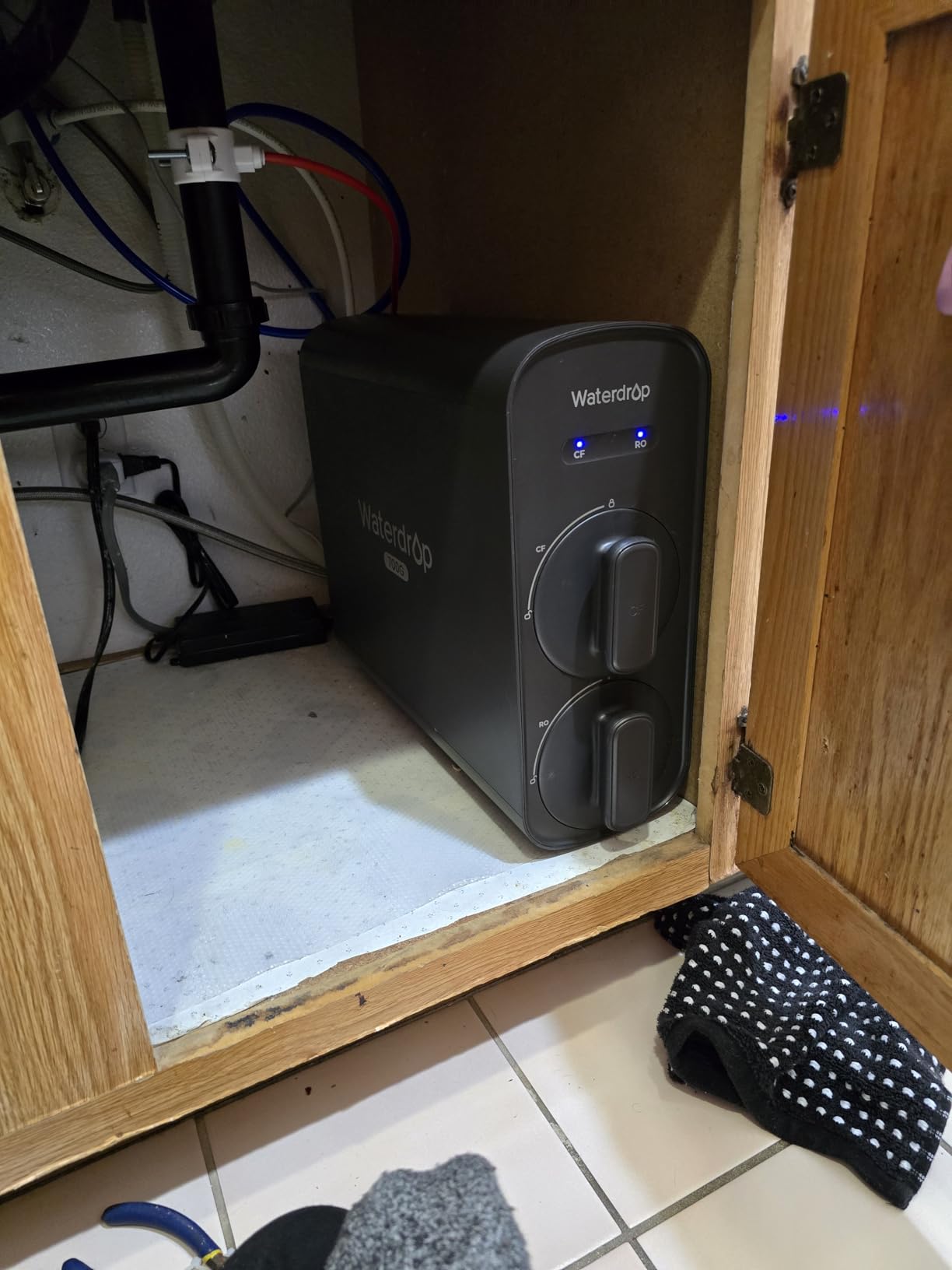 Waterdrop G5P500A Reverse Osmosis System, 8-Stage RO Filtration, Alkaline | NSF/ANSI 58 & 372 Certified, Tankless RO Water Filter, 500 GPD, 2:1 Pure to Drain, Reduce TDS customer photo 2