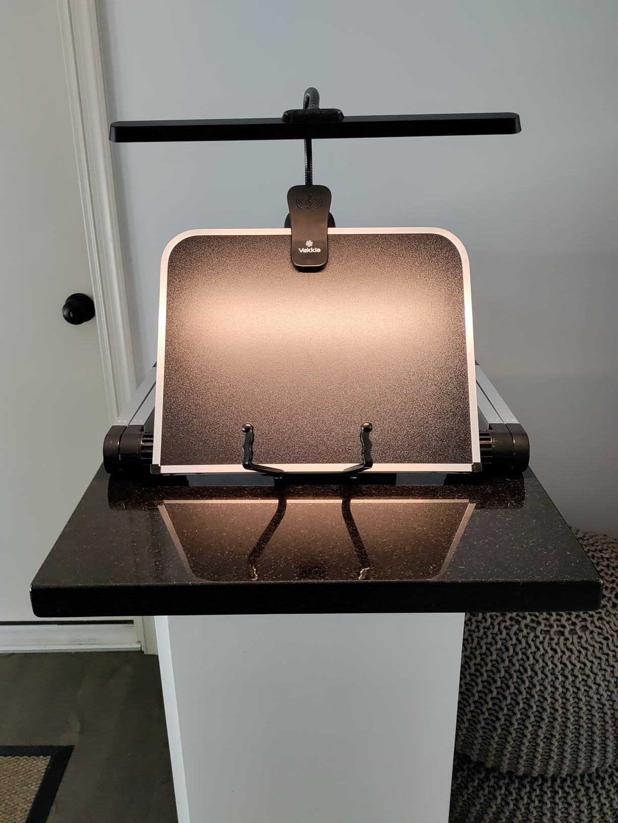 Vekkia Professional 88 LED Rechargeable Music Stand Light | Foldable Clip-on Lamp / Eye-Protective / 5 Brightness & 3 Color Temp Adjustments customer photo 1