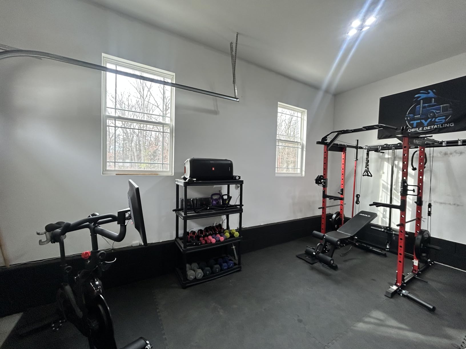 Mikolo Power Cage, Power Rack with Cable Crossover System, 1500LBS Squat Rack with LAT Pull Down System, Workout Cage with Pulley System for Fitness Home Gym customer photo 1