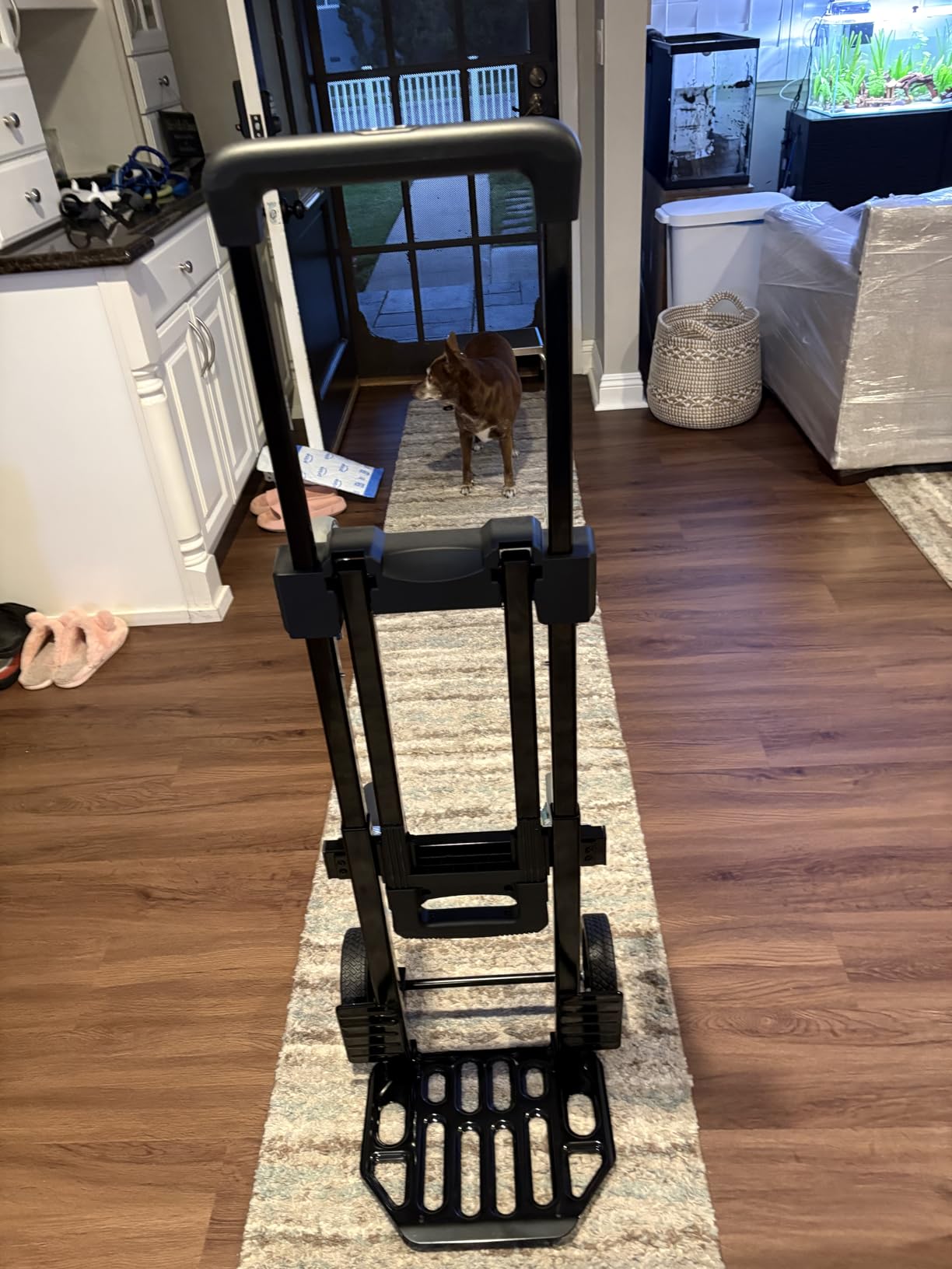 KEDSUM 3-in-1 Convertible Dolly Cart, 600LB Hand Truck with 6 Wheels | Adjustable Handle, Expandable Base, 6 Wheels with Brakes, Foldable for Home, Dorm and Warehouse customer photo 2