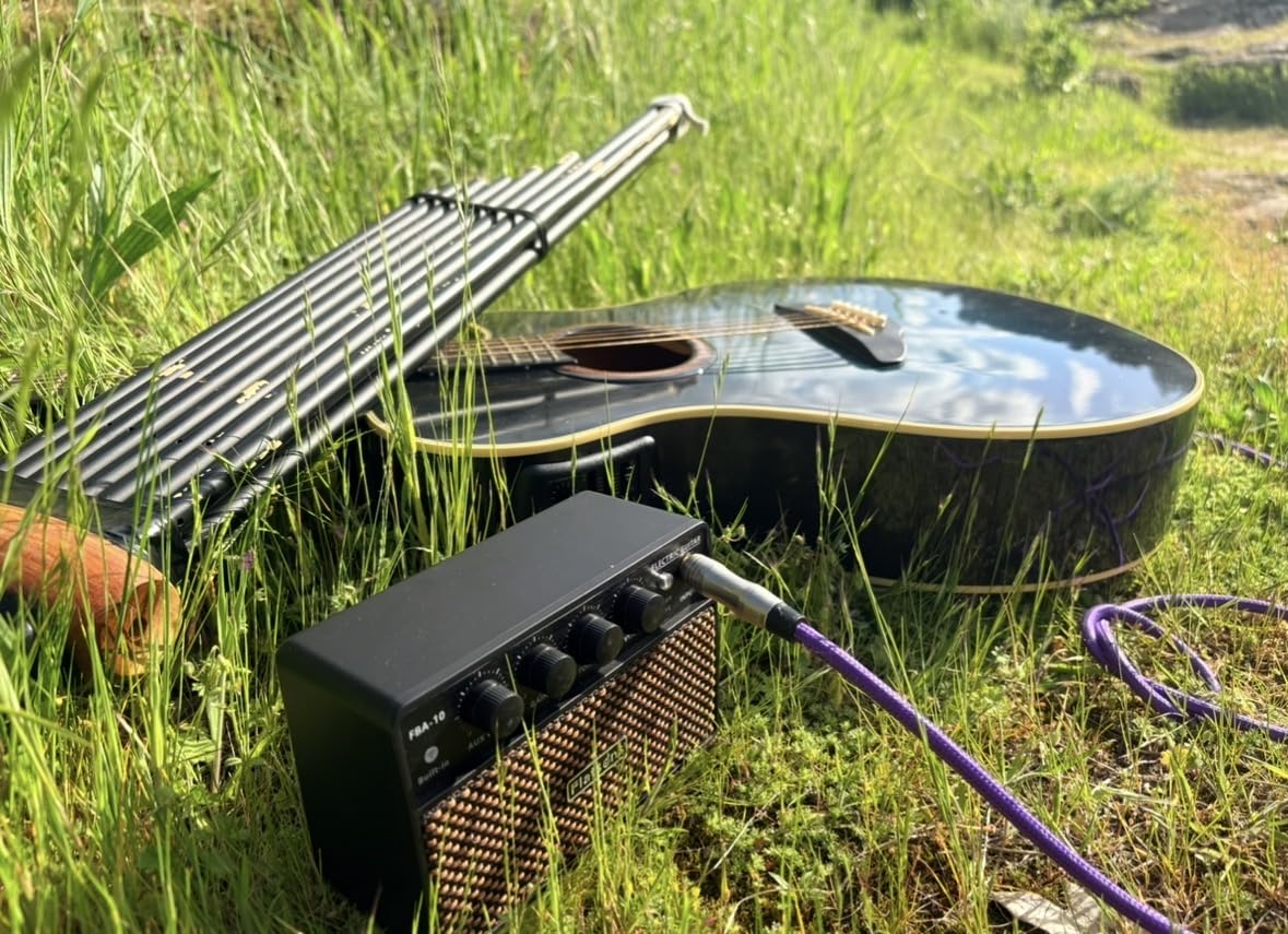 10W Mini Guitar Amp,Rechargeable Electric Guitar Amplifier | with Clean/Drive Channel,6H Working,3.5mm headphone jack for silent practice,Wireless Portable Amp for Practice & Traveling customer photo 1