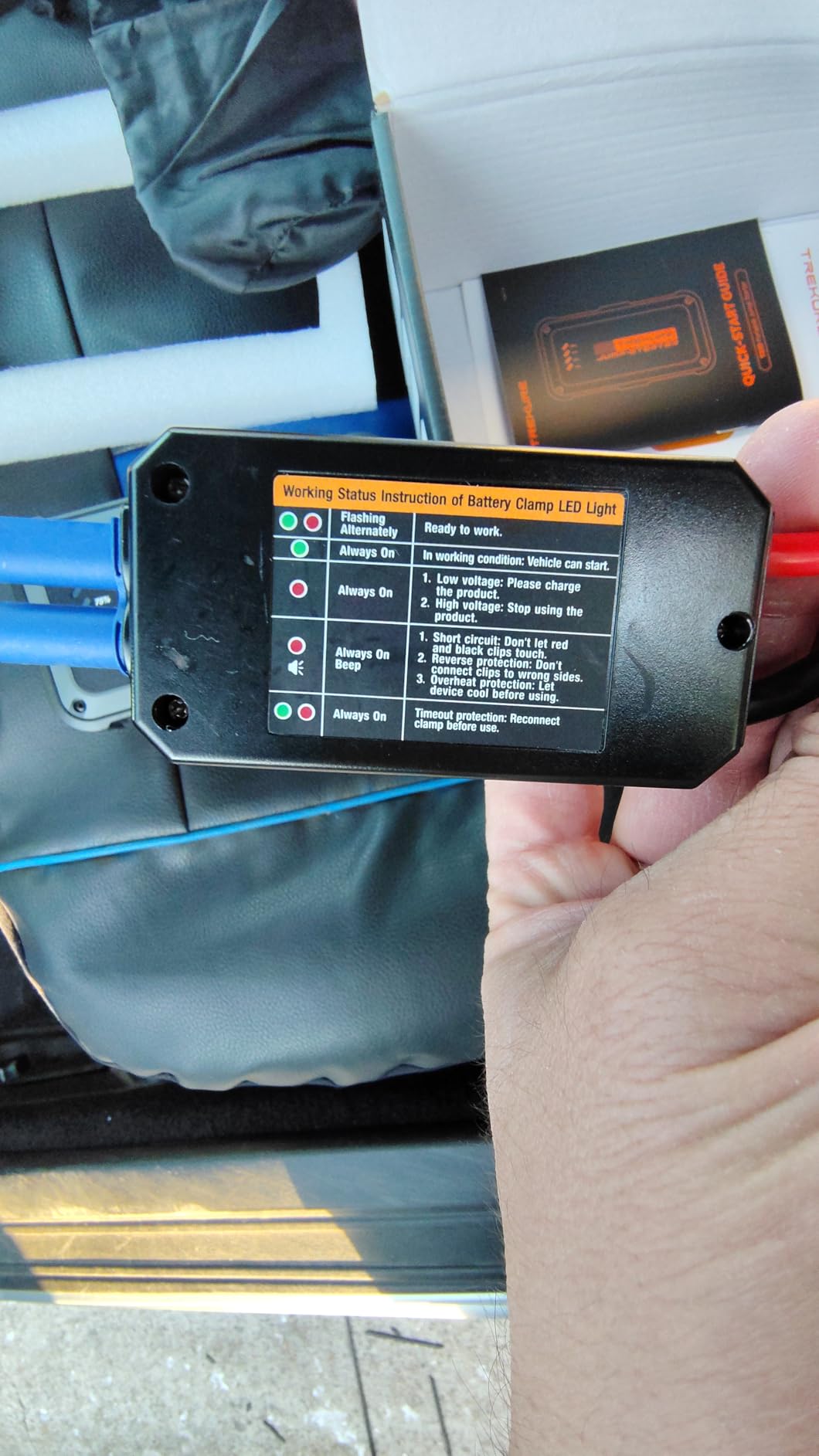 TREKURE Portable Car Battery Jump Starter 4000A 16800mAh Jump Box, Car Battery Jumper Starter Portable Jumper Cables for car(8.0L Gas/6.5L Diesel), Fast Charge, Lights, Compact customer photo 2