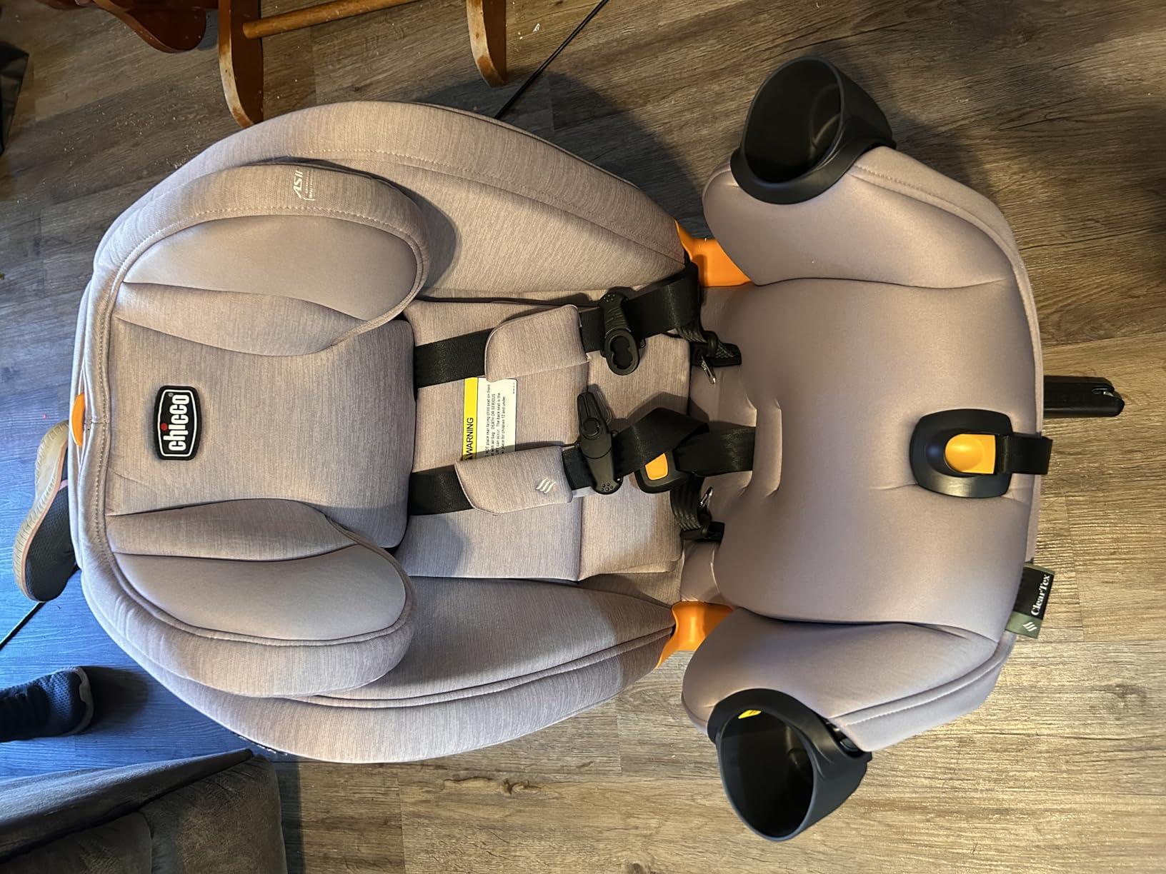 Chicco OneFit LX ClearTex All-in-One Booster Car Seat, LeverLock, Ebony/Black, convertible car seat, rear-facing 5-40 lbs, toddler 26.5-65 lbs, booster 40-100 lbs, GREENGUARD Gold customer photo 1