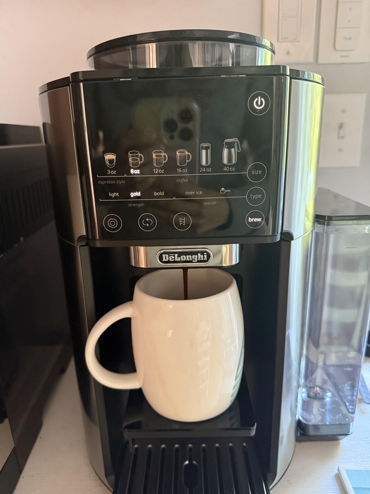 De'Longhi TrueBrew Drip Coffee Maker, Grinder, 8 to 40 oz, Built-In Grinder | #1 Worldwide Espresso Machine Maker, Built-in Grinder, 40 oz Coffee Pot, 5 Brew Styles, 6 Brew Sizes, One-Touch Simplicity customer photo 2