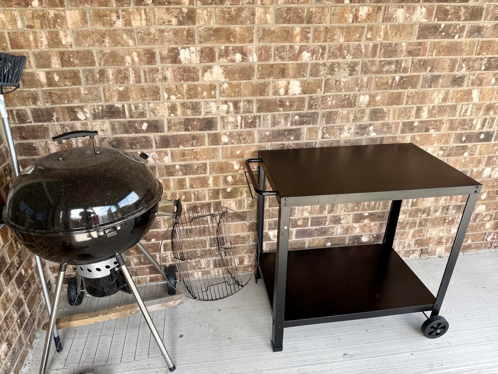 Yozoia Outdoor Grill Table for Blackstone Griddle, Grill Cart with Wheels | Pizza Oven Table for Outside Patio, Portable, for Ninja, Griddle Stand Fit 17