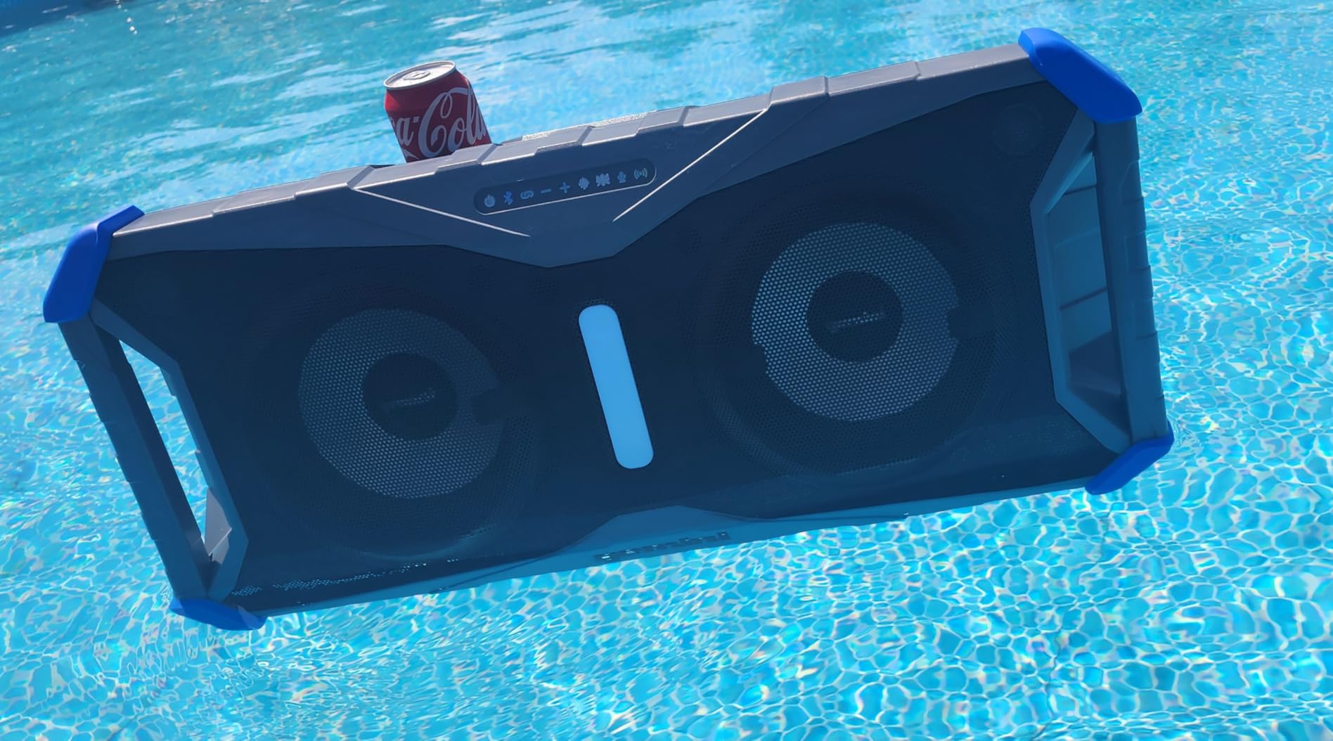 Gemini Sound SoundSplash 400W Floating Waterproof Wireless Bluetooth Speaker, LED Light Show, Dual 8