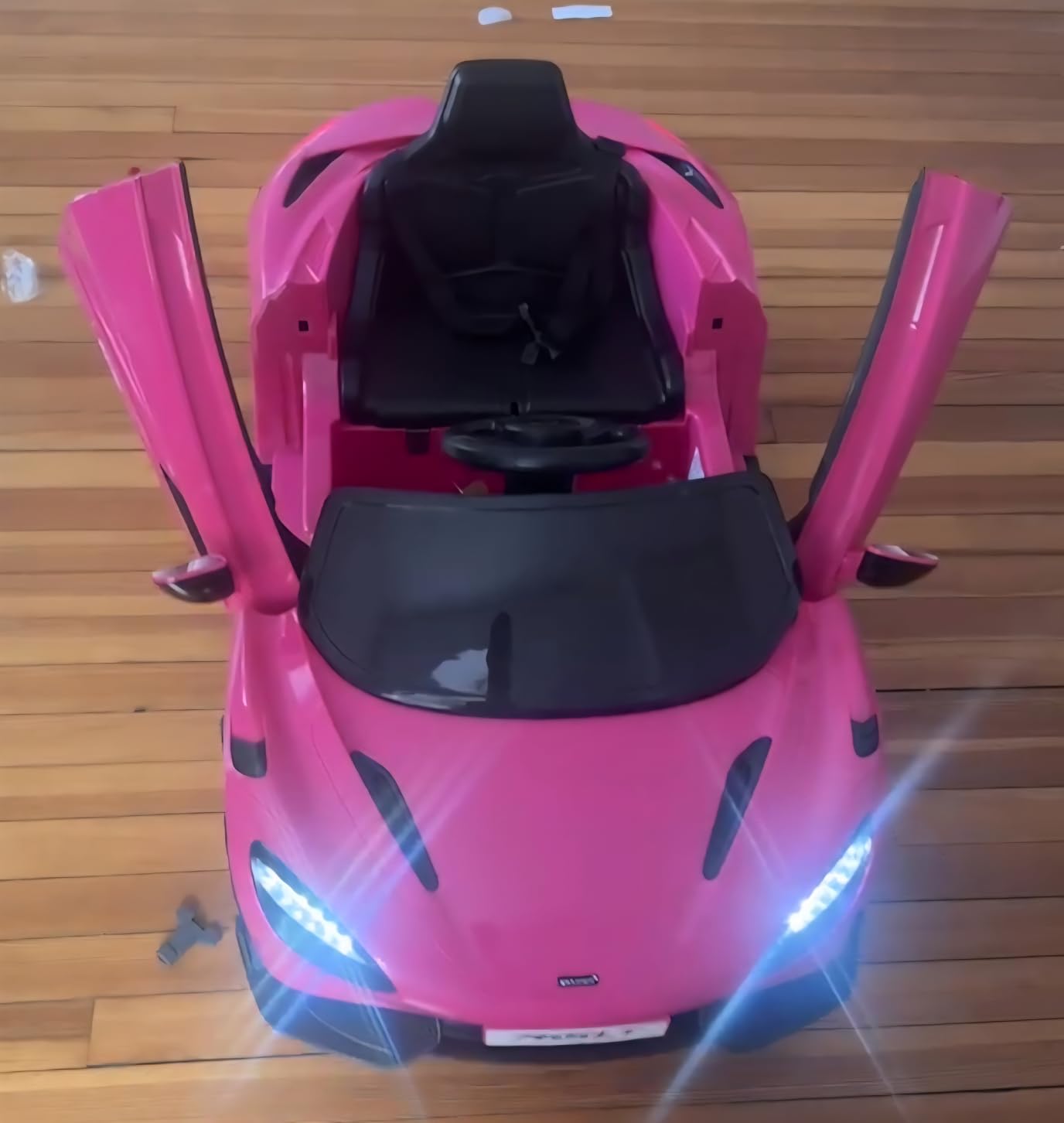 Kids Ride-on Car Licensed McLaren765LT for 3-6 Years Old, Electric Car 12V Battery Powered Electric Vehicle, w/Parent Remote, Music Player, LED Lights, Smooth Start, 3 Speeds, Pink customer photo 1