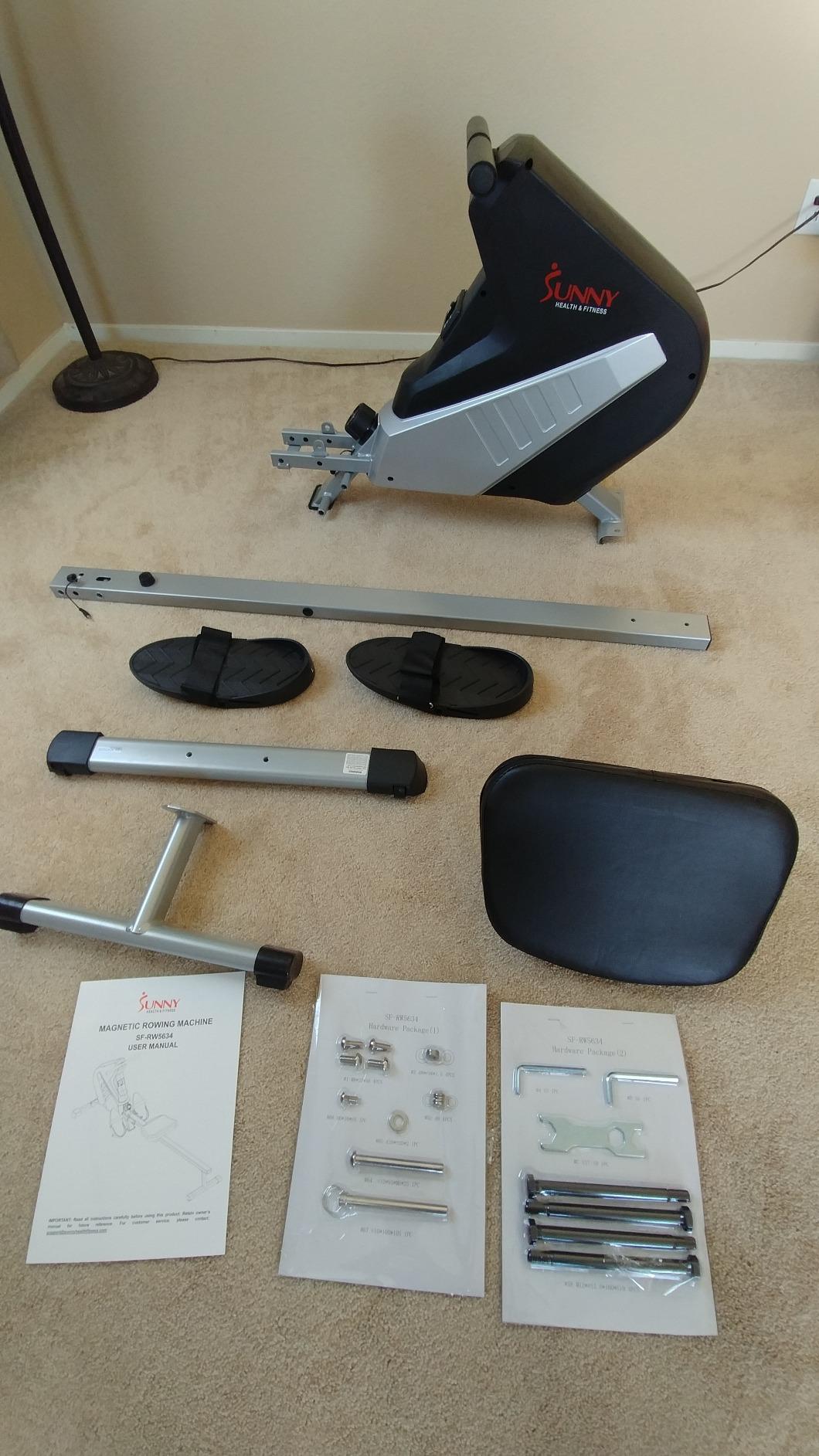 Air Rowing Machine, Space-Saving Rower with Long Rail and Upright Storage for Home Gym, Full-Body Cardio Workout, Free SunnyFit Training App customer photo 2