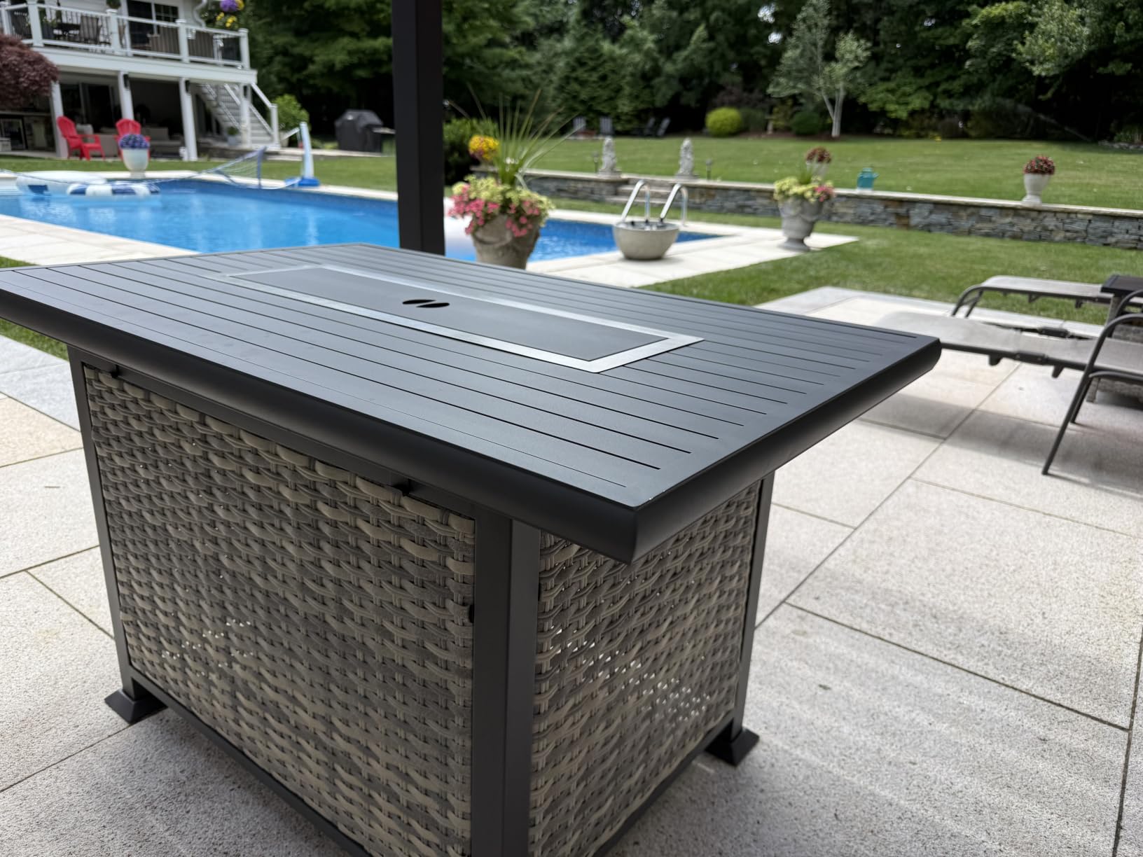 Outdoor Patio Furniture Set PE Wicker Rattan Outdoor Sectional Sofa | Patio Conversation Set with Chunky Arms Thickened Cushions & Glass Coffee Table for Garden, Backyard, Poolside, Beige customer photo 2