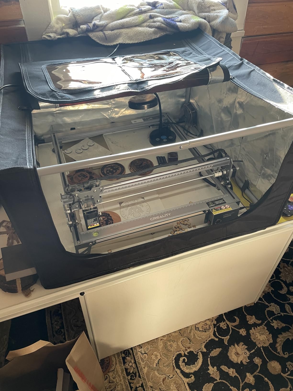 CREALITY FALCON 10w Laser Engraver with Air Assist, Laser Engraving Machine with Rotary Roller, 72W High Precision Laser Cutter and Engraver for Wood, Metal, Acrylic, Cylindrical Objects, Tumblers customer photo 2