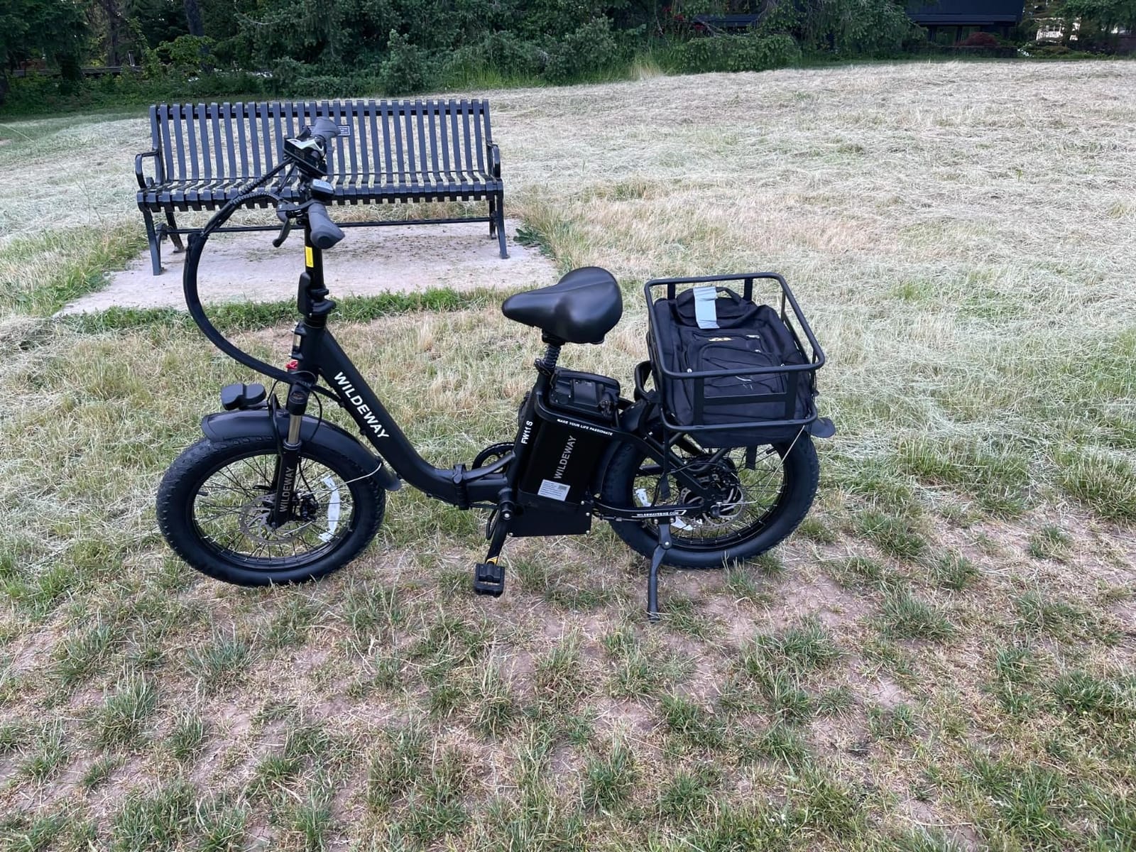 Wildeway 2000W Dual Motor Electric Bike SummitX 32Ah/60Ah Battery E-Bike 90 Miles Long Range 28MPH Foldable 20x4.0 Fat Tire Ebike for Adult Hydraulic Brake Delivery Commuting Bicycle 2 Seat customer photo 1