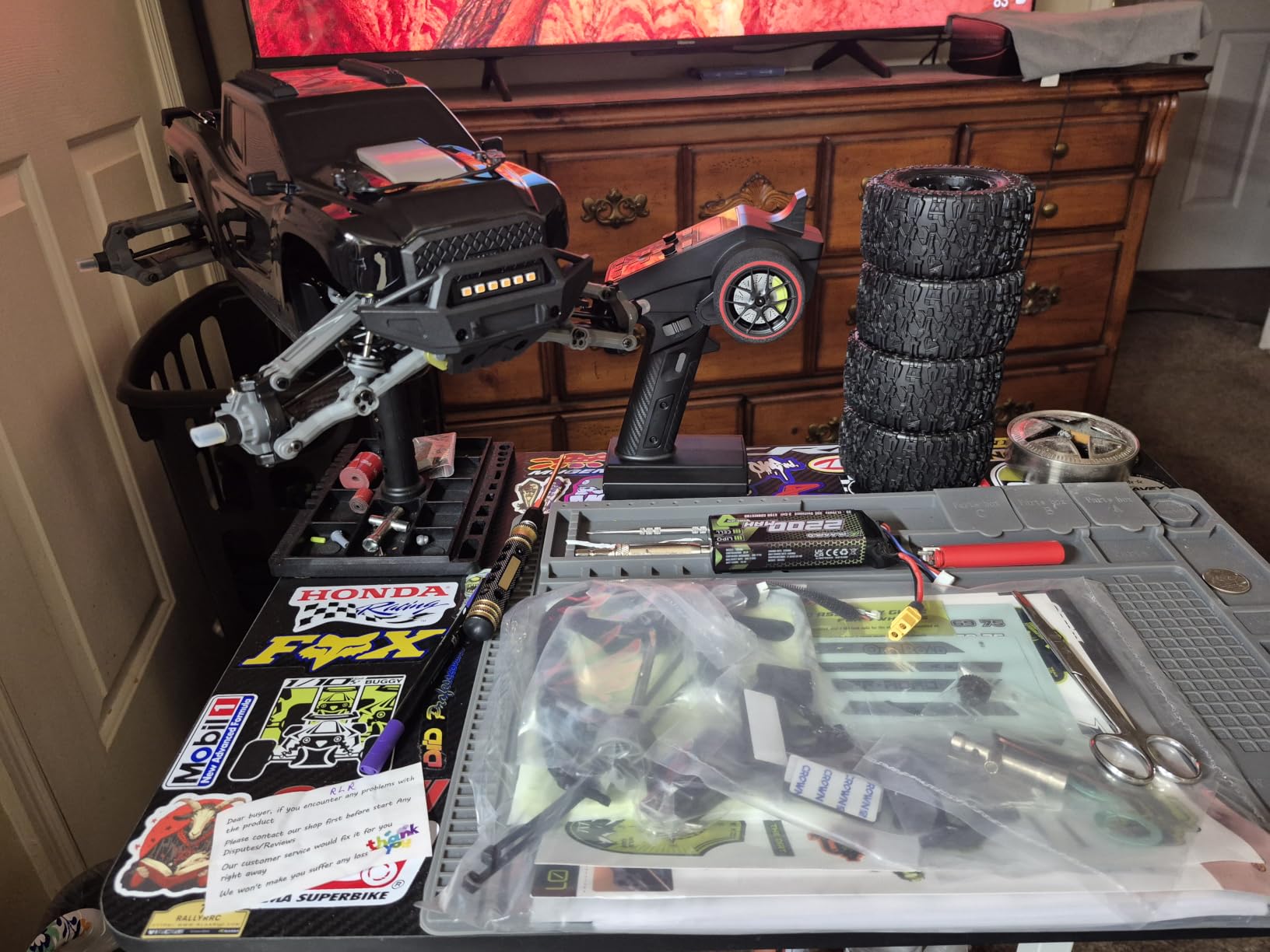 RIAARIO 1/10 Brushless RC Cars, 50+ MPH, 4WD Trucks, Carbon Fiber, Ages 8+ | 60A ESC Monster Trucks, 3650 2650KV Brushless Motor, 3S LiPo, Gyro, CNC Central Differential, 11KG Metal Servo with 7075 Gear customer photo 2