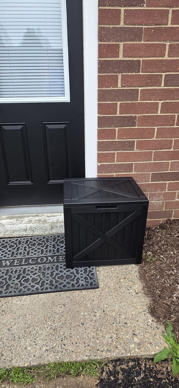 PatioZen Package Delivery Box, Waterproof Outdoor Container Lockable, Black customer photo 2