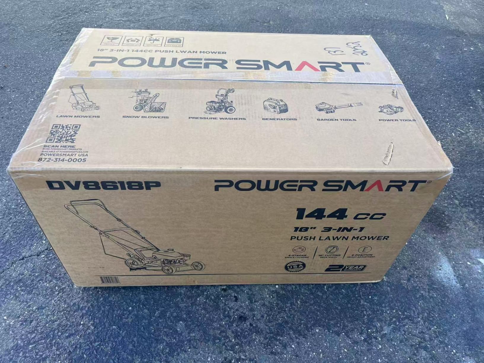 PowerSmart 22-Inch 170cc Self Propelled Gas Lawn Mower | 4-Cycle Engine, Self-Propelled Rear-Wheel-Drive, 3-in-1 Mulch/Bag/Side-Discharge, 6 Height Adjustment customer photo 2