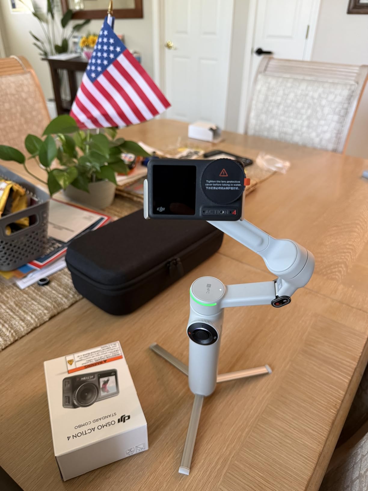Insta360 Flow 2 Pro AI Tracker Bundle White - Industry-First AI Phone Gimbal with Apple DockKit, Pioneering 360º Pan Tracking, Free Tilt, Built-in Tripod/Selfie Stick, Portable Vlog/Travel Stabilizer customer photo 2