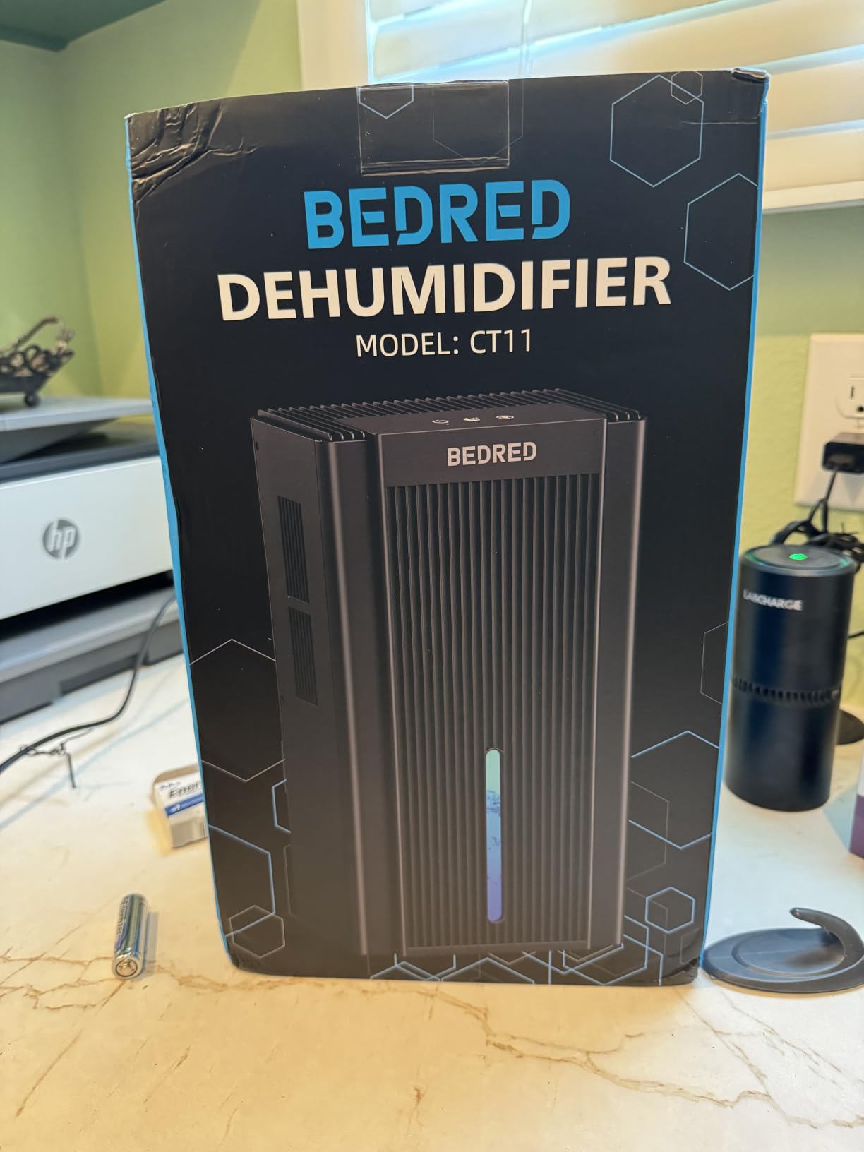 Dehumidifier, 95OZ Dehumidifier for Home 1000 sq ft - Quiet with Auto Shut Off & Relaxing 7 Color Ambient Light, Ideal for Livingroom, Bedroom, Basement (Black) customer photo 1