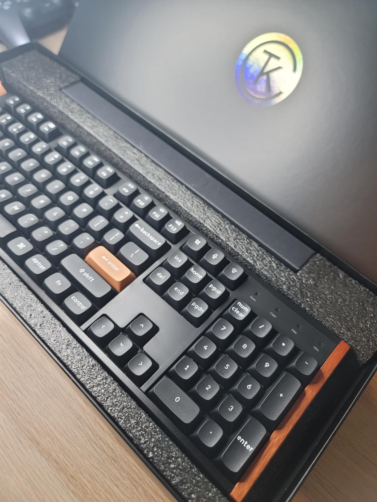 Keychron K10 HE Full-Size Hall Effect Keyboard Wireless, Rapid Trigger | Hot-Swappable Magnetic Switches Adjustable Actuation 2.4 GHz Bluetooth USB-C PBT Keycaps QMK Custom RGB Aluminum Wood Frame customer photo 1