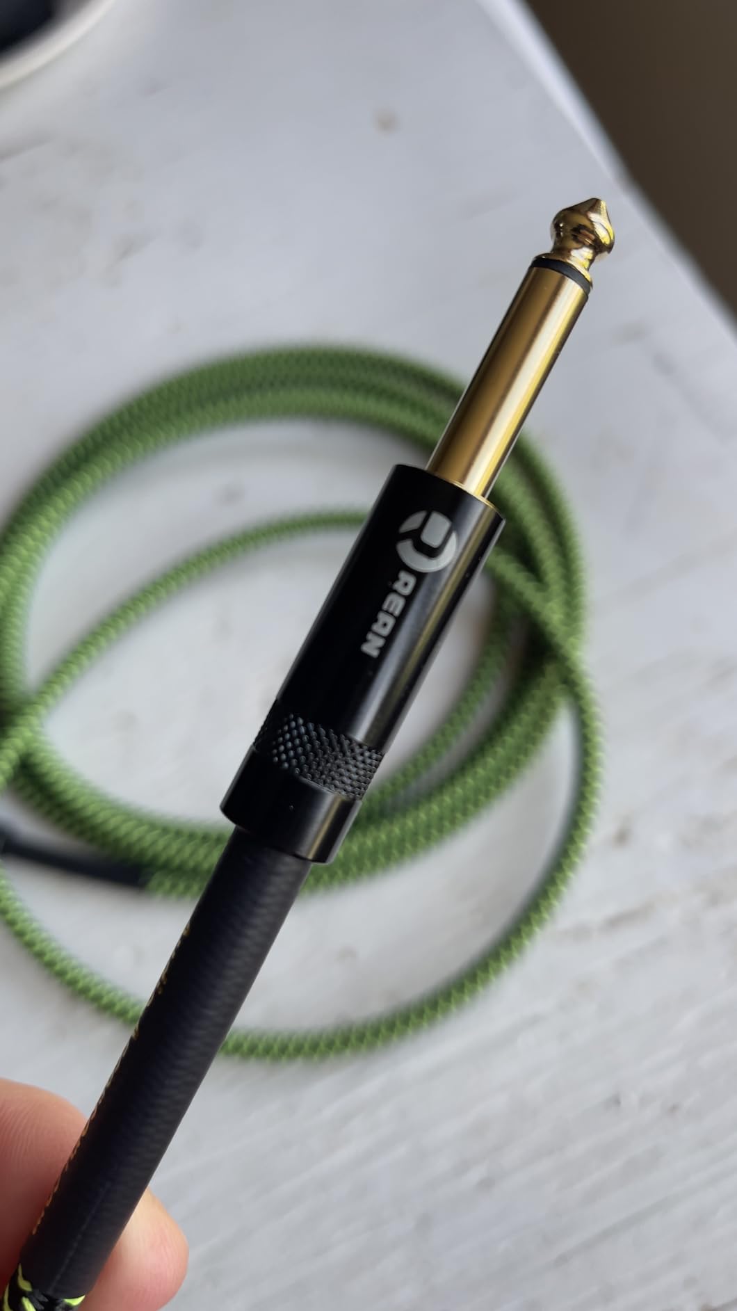 AA AUDIO ACCESSORY Pro Series Guitar Cable 10 ft, Gold-Plated Neutrik REAN Connector, 18 AWG 99.99% OFC, Nylon Braided Straight to Right Angle 1/4 Inch Instrument Cable for Fender Ernie Ball Mogami customer photo 2