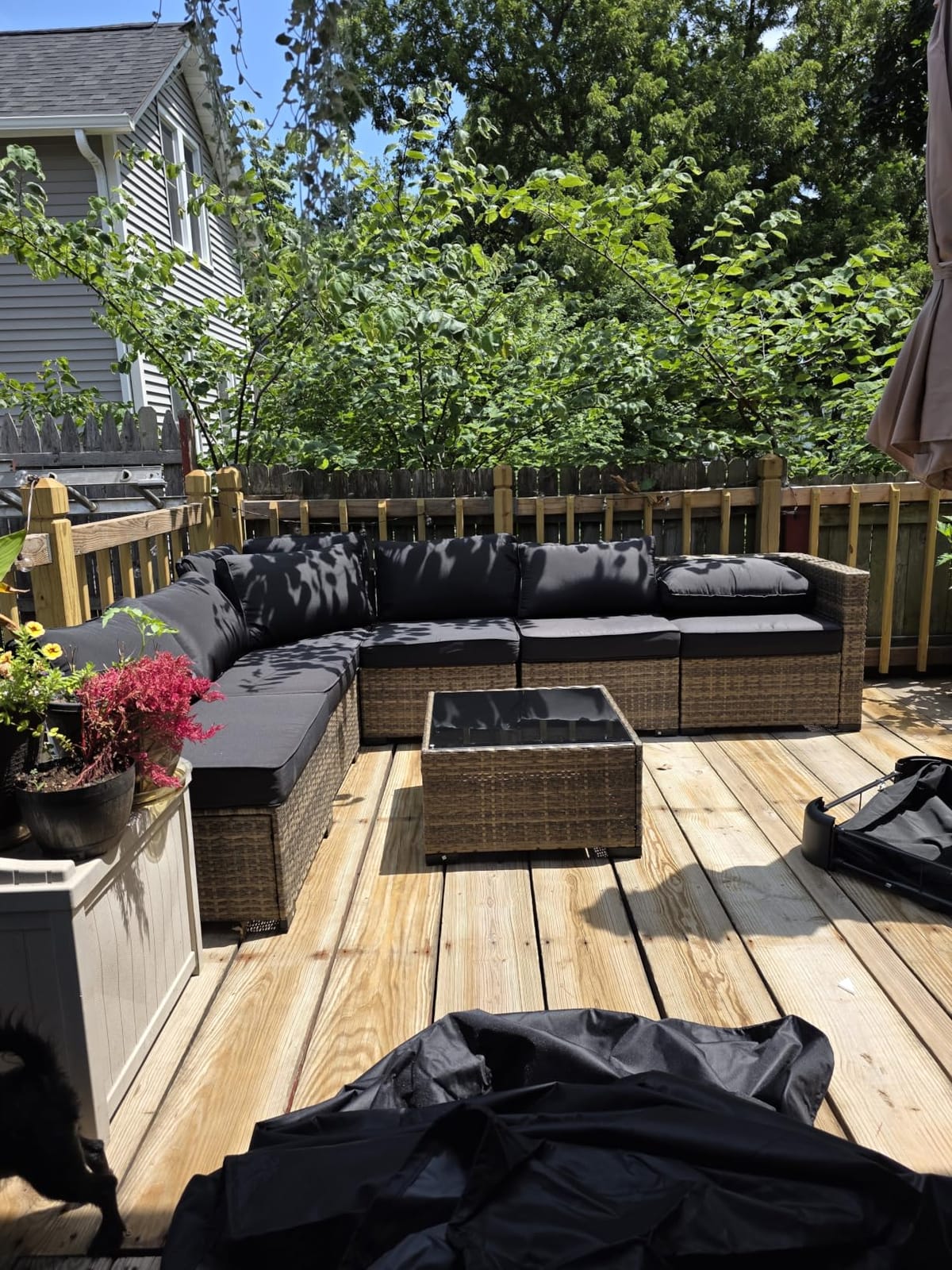 Aoxun Patio Furniture Sets, 7-Piece Outdoor Furniture with Thick Cushions, Wicker Conversation Set Sectional Sofa for Backyard, Poolside, Garden customer photo 2