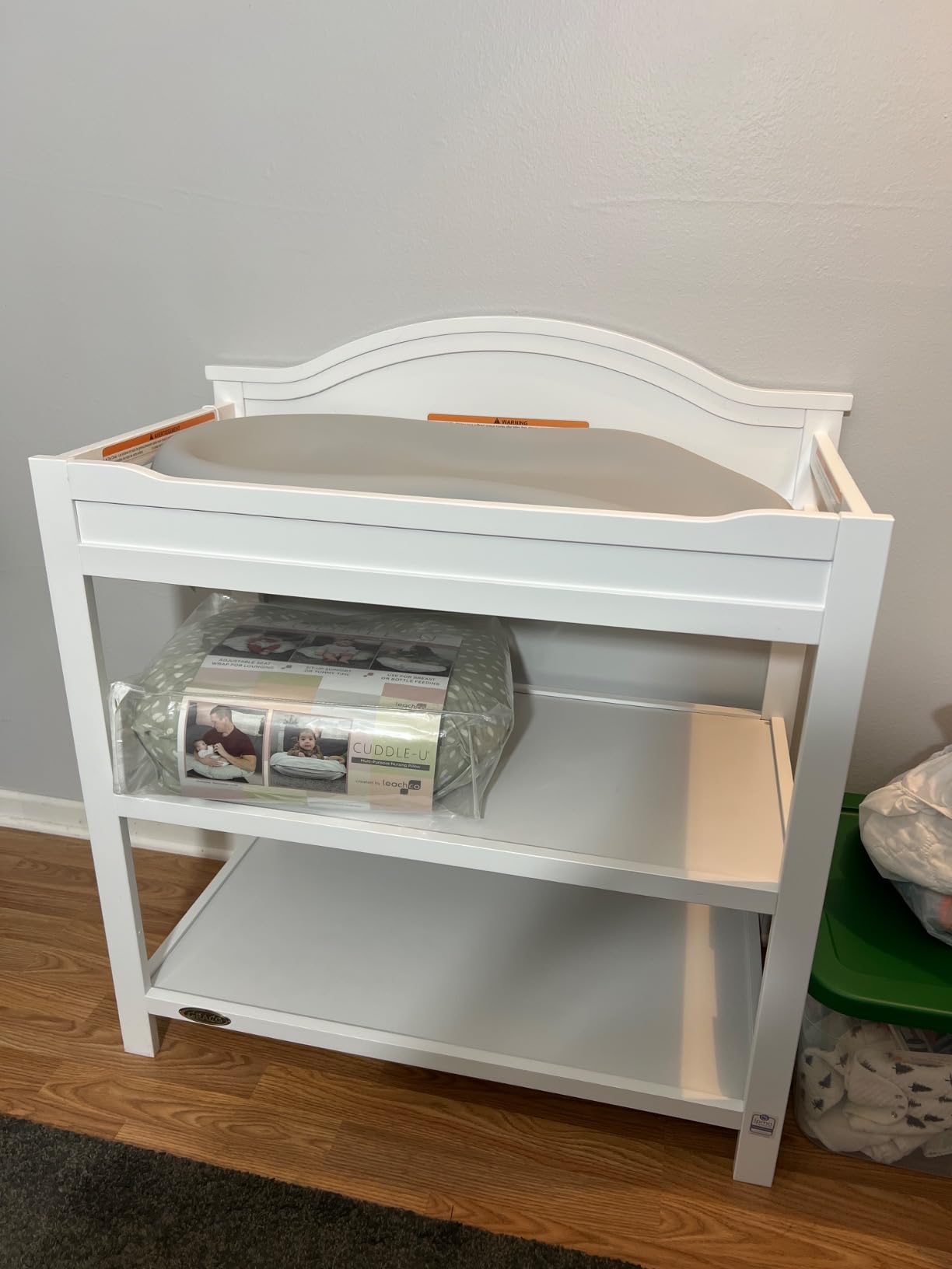 Graco Story Changing Table with Water-Resistant Pad, Driftwood | GREENGUARD Gold Certified customer photo 2