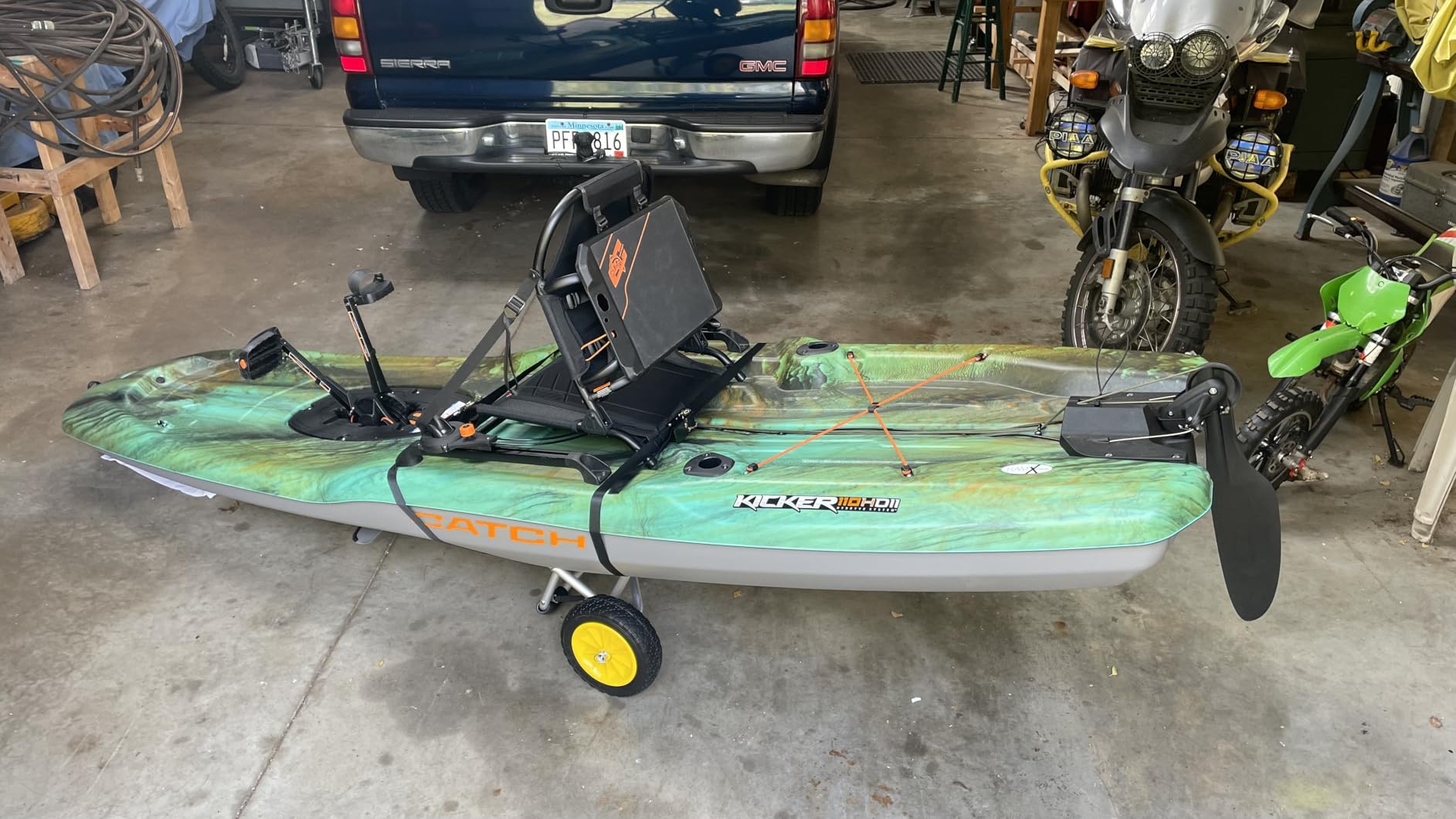 Pelican Catch Kicker 110 HDII - Sit on top Fishing Angler Pedal Kayak - Amazonia - HyDryve II Pedal System - Stable - 11 ft customer photo 1