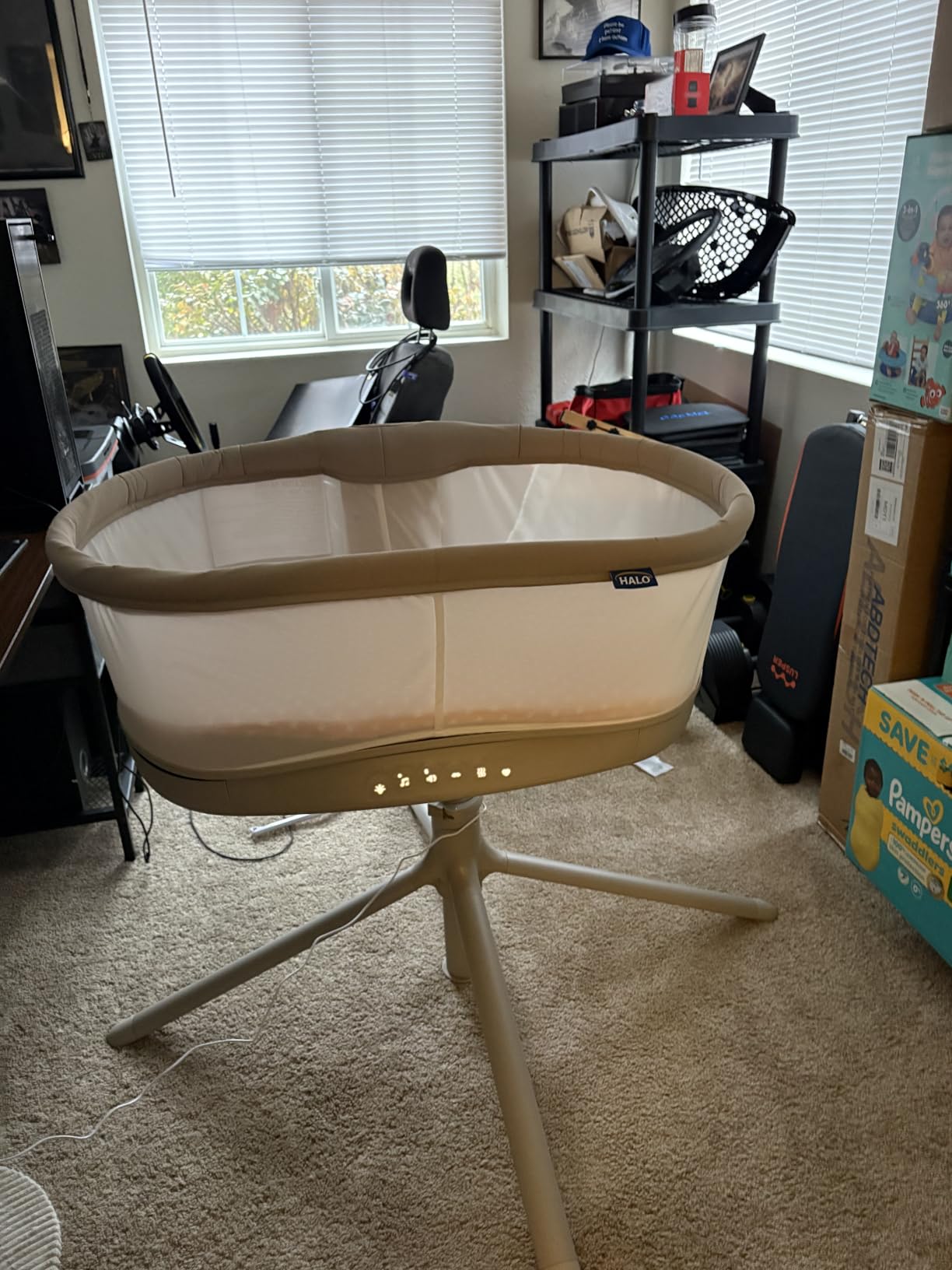 HALO BassiNest Connected Swivel Sleeper 3.0 Smart Bassinet | AutoSoothe, 360 Swivel, Cry Detection, Rocking, Vibration & Soothing Sounds, Easy Lowering Wall for Postpartum Recovery customer photo 1