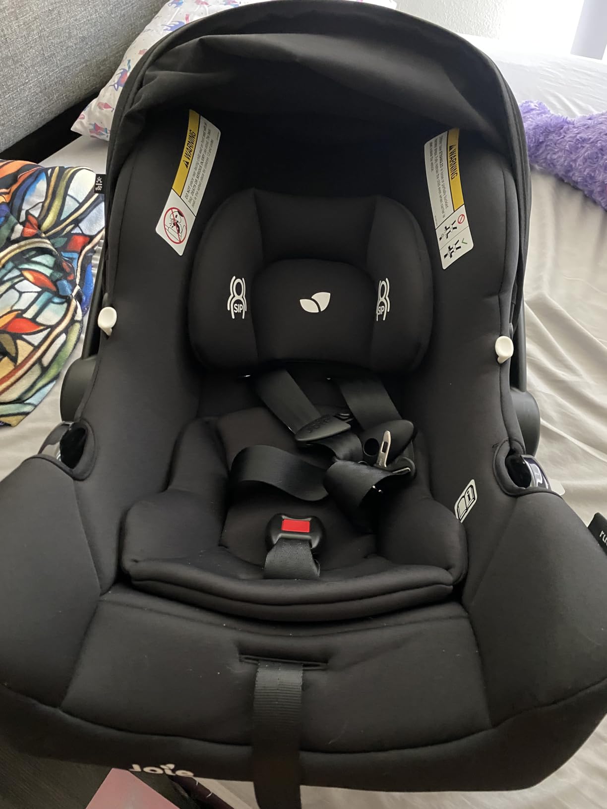 Joie Baby Rue Infant Car Seat & Anti-Rebound Base, Lightweight | Lightweight Infant Car Seat with UPF 50+ Canopy for Newborns and Infants, Travel System Compatible customer photo 1