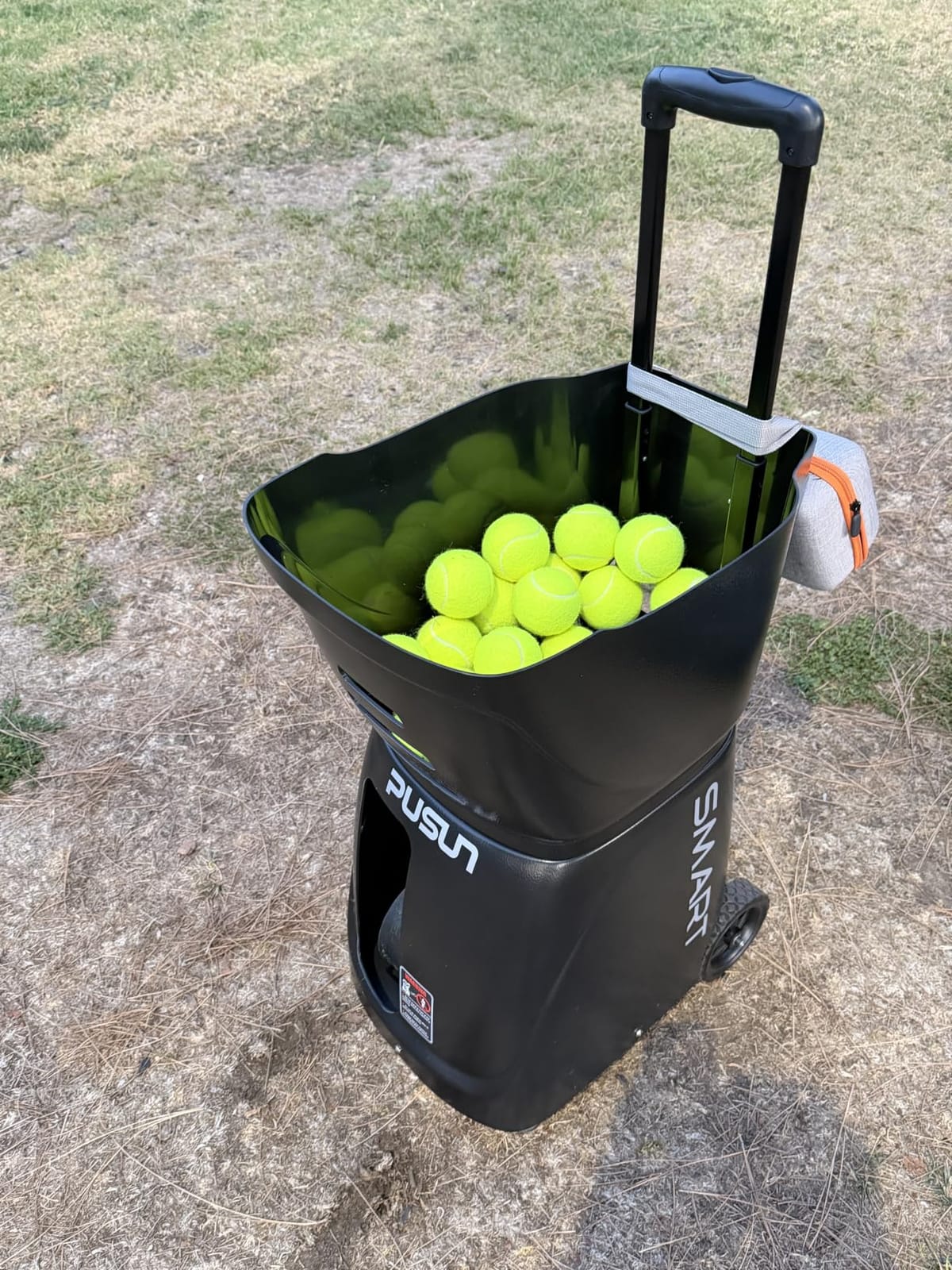 PUSUN PT-Smart Tennis Ball Machine: App Control with 12 Built-in Training Modes, 6-Level Spin, 28-Pt, 75 MPH, 32.6 lbs, 100+ Ball, 5H Battery, Portable, for Tennis/Padel, Training, Practice, Beginners to Pros customer photo 1